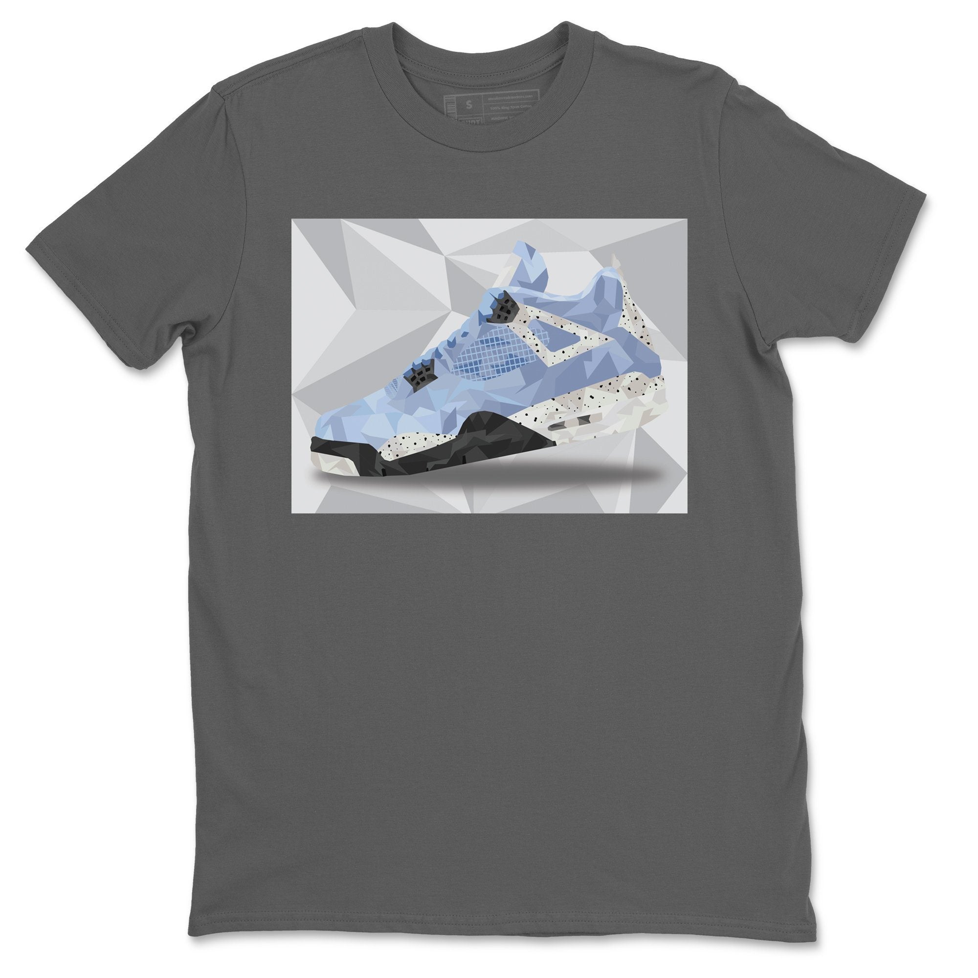 Shoe Polygon Unisex Tops - Air Jordan 4 University Blue