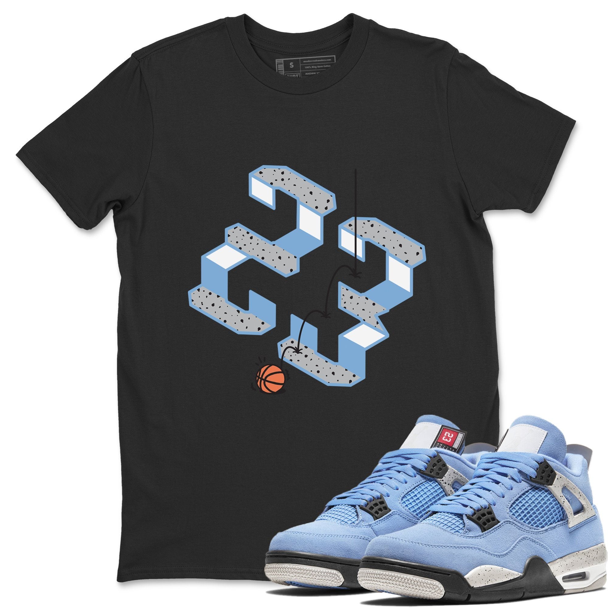 Steps Unisex Tops - Air Jordan 4 University Blue