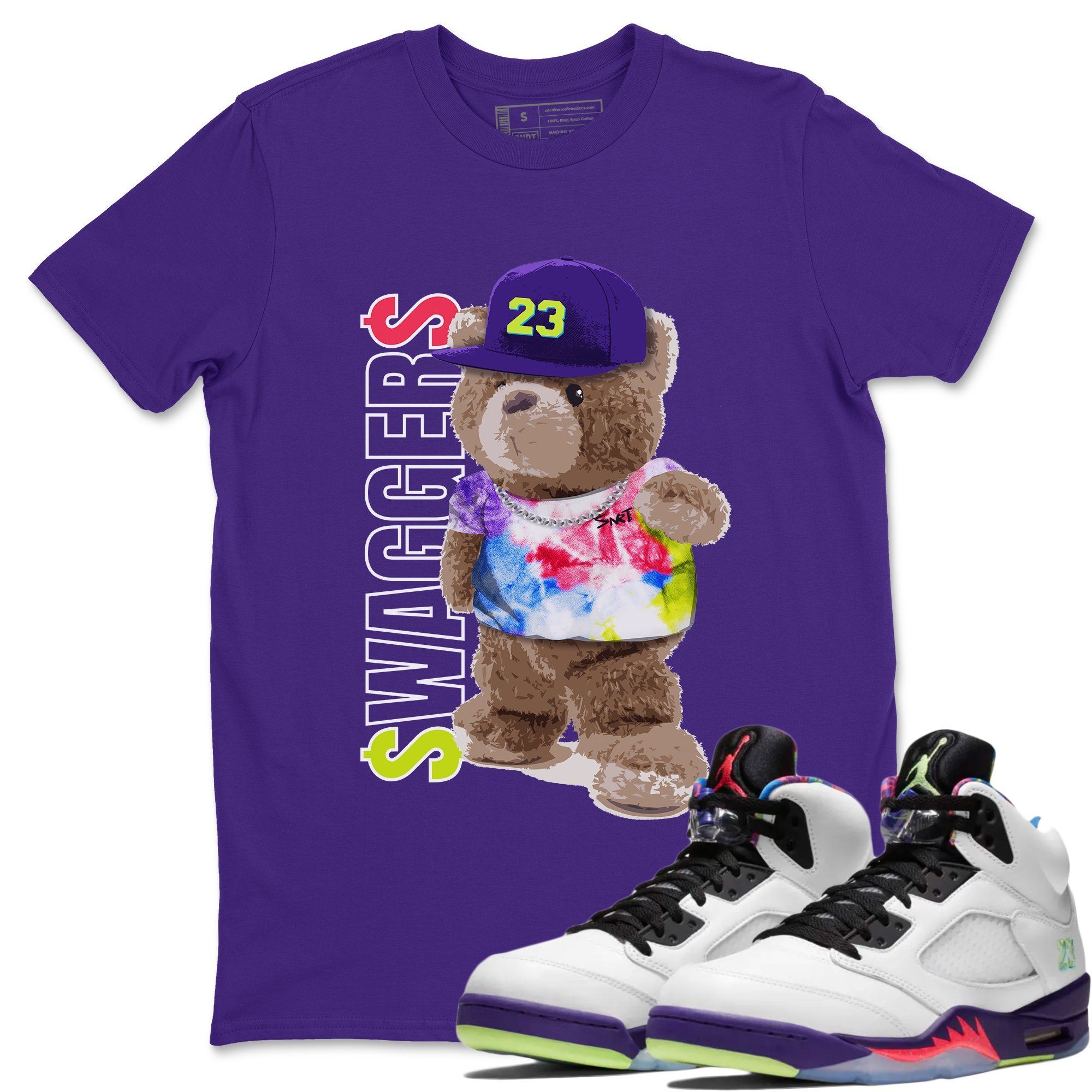Bear Swaggers Unisex Tops - Air Jordan 5 Ghost Green
