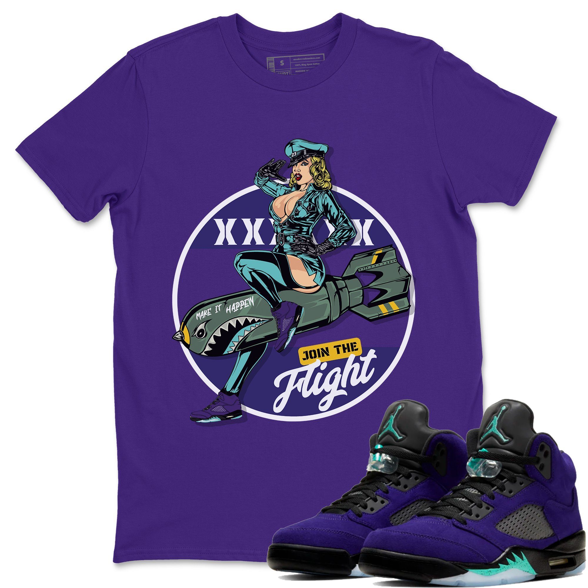 Pin Up Girl Unisex Tops - Air Jordan 5 Purple Grape