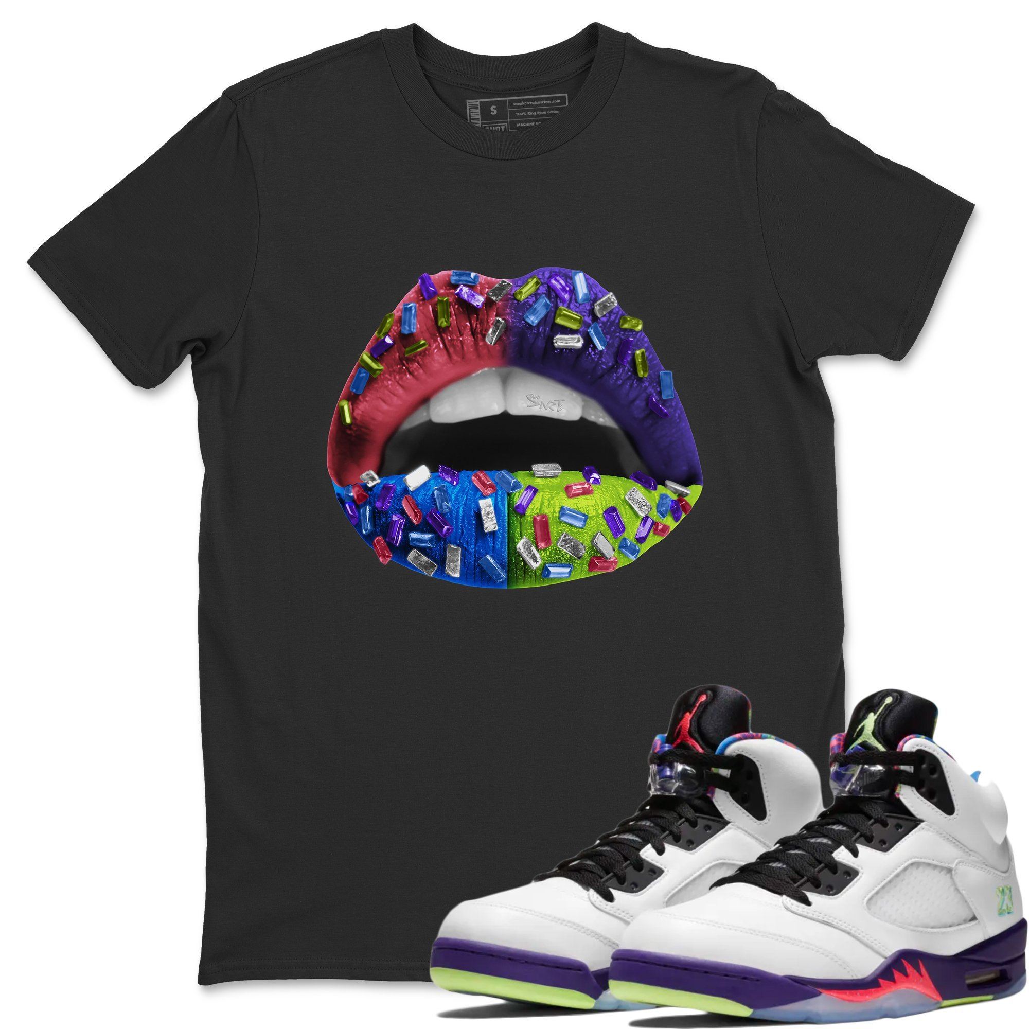 Lips Jewel Unisex Tops - Air Jordan 5 Ghost Green