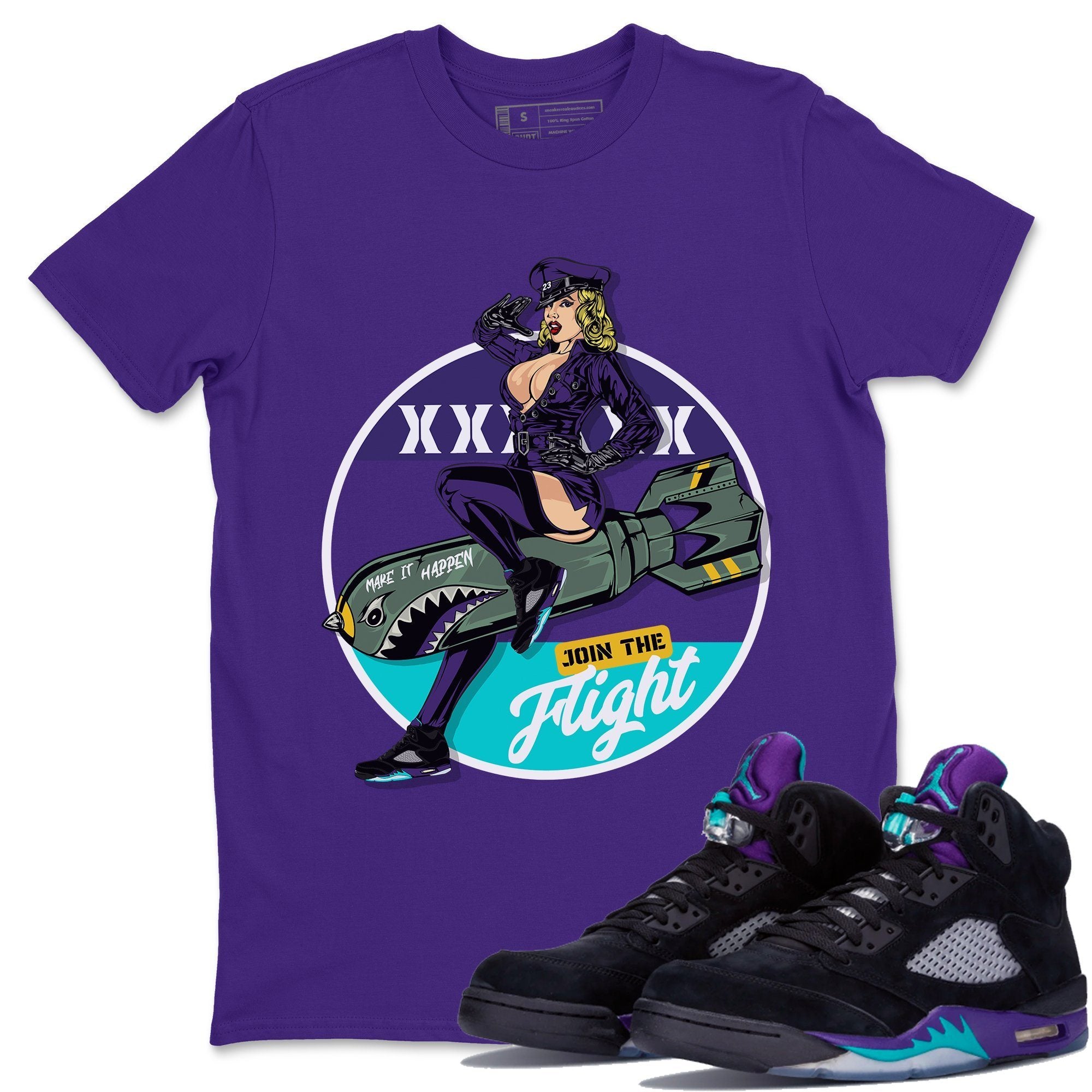 Pin Up Girl Unisex Tops - Air Jordan 5 Black Grape