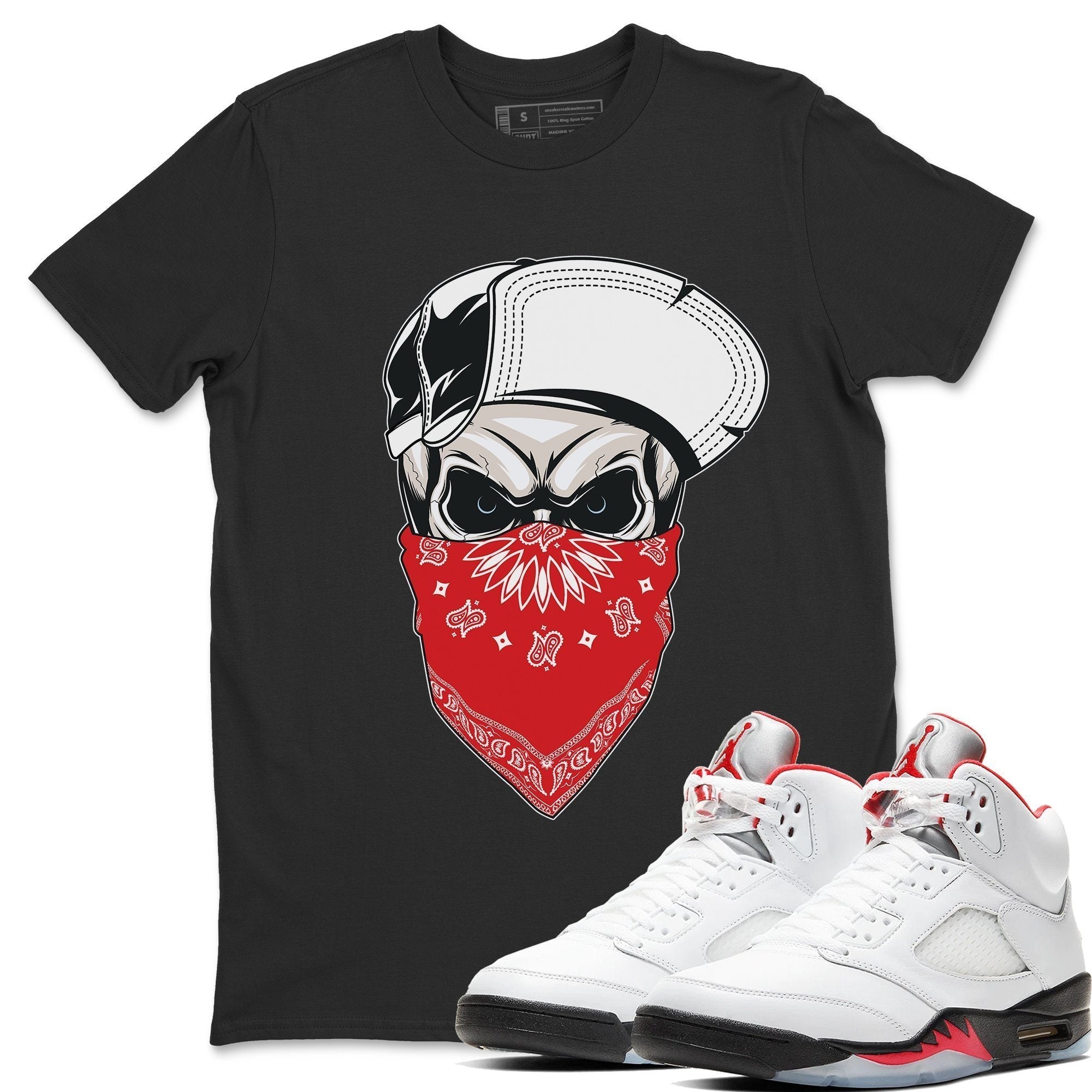 Skull Hat Unisex Tops - Air Jordan 5 Fire Red