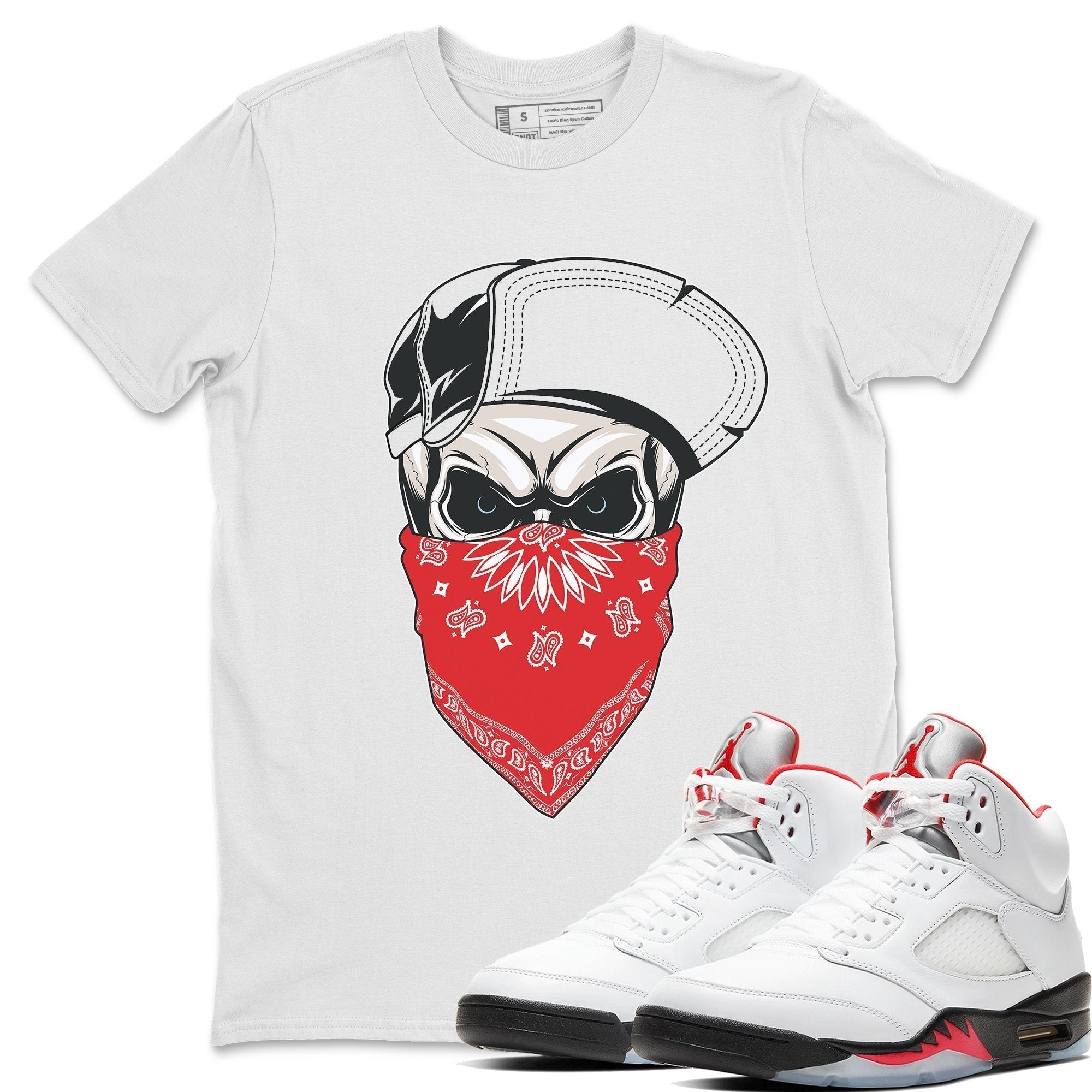 Skull Hat Unisex Tops - Air Jordan 5 Fire Red