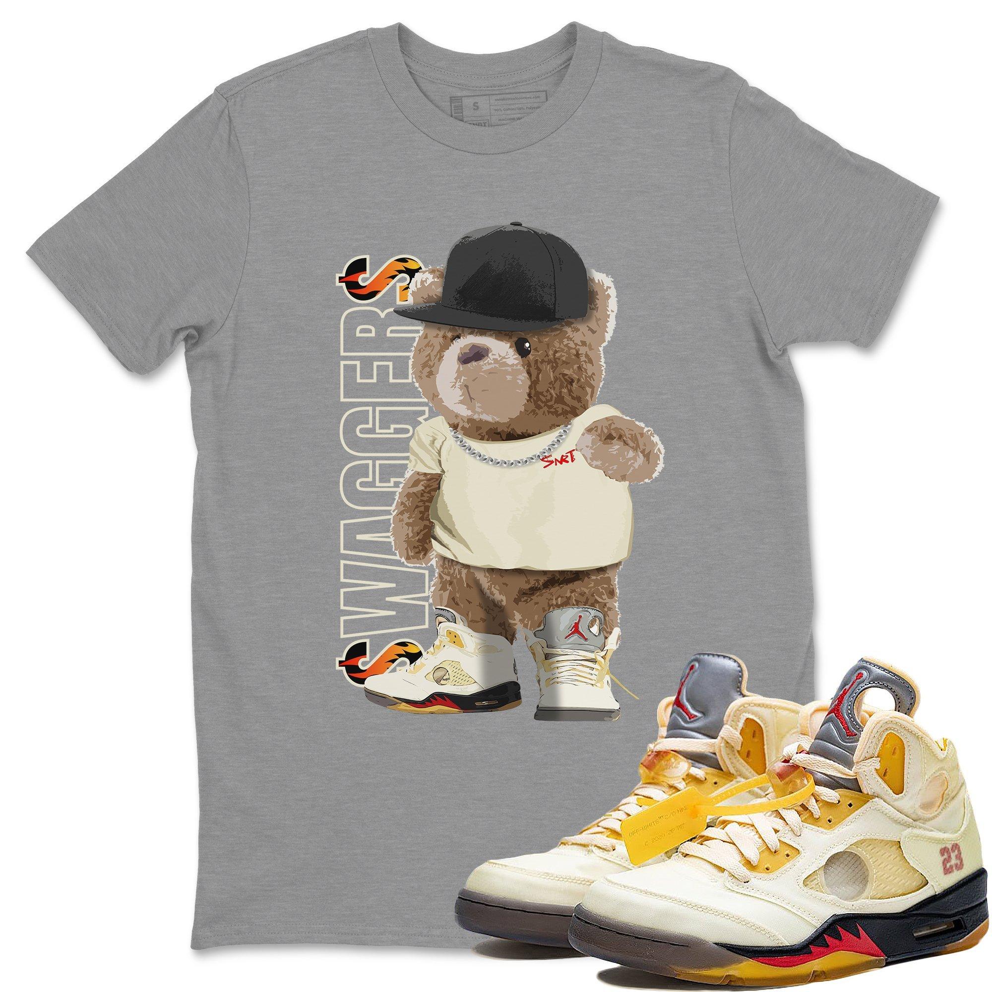 Bear Swaggers Unisex Tops - Air Jordan 5 OFF-WHITE Sail