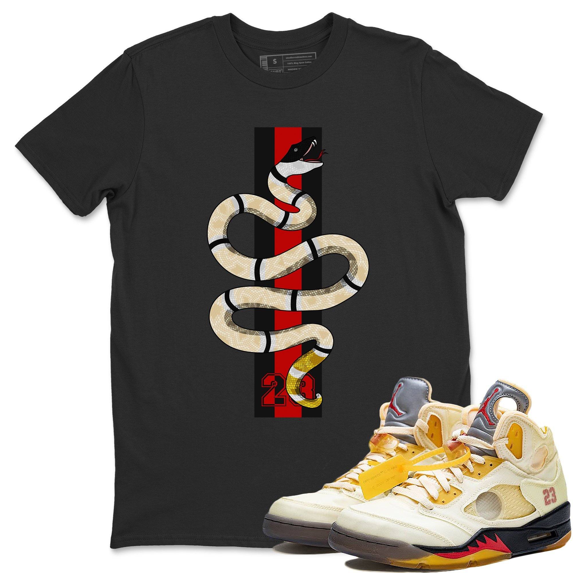 Snake Unisex Tops - Air Jordan 5 OFF-WHITE Sail