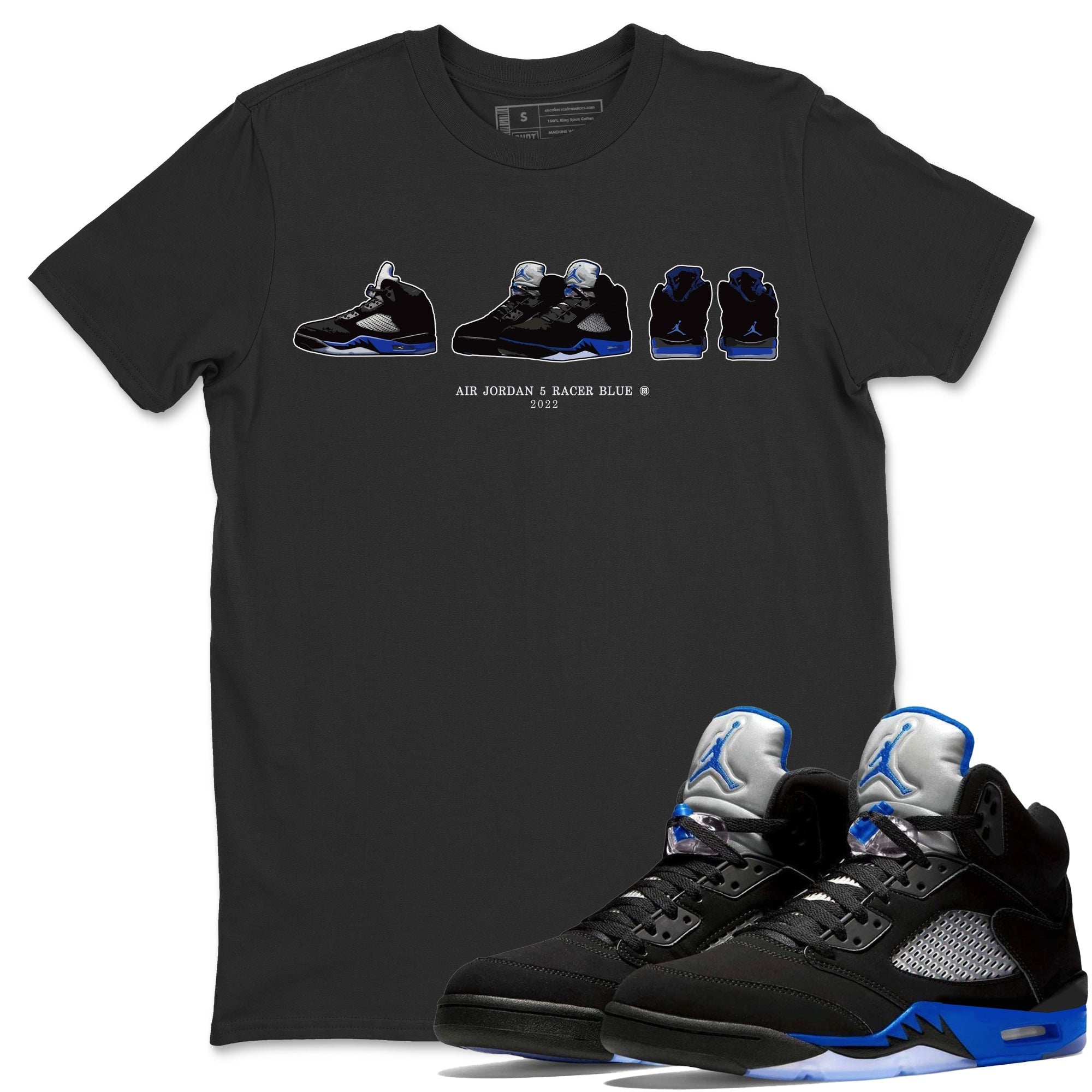 snkmatch Prelude Unisex Tops - Air Jordan 5 Racer Blue
