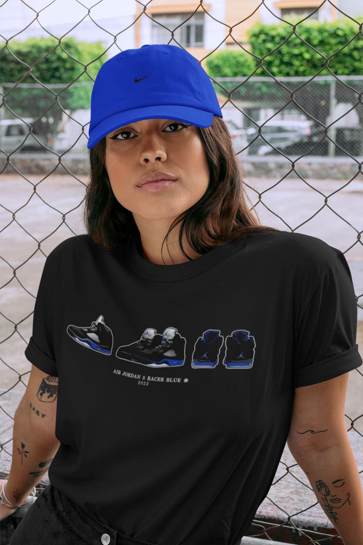 snkmatch Prelude Unisex Tops - Air Jordan 5 Racer Blue