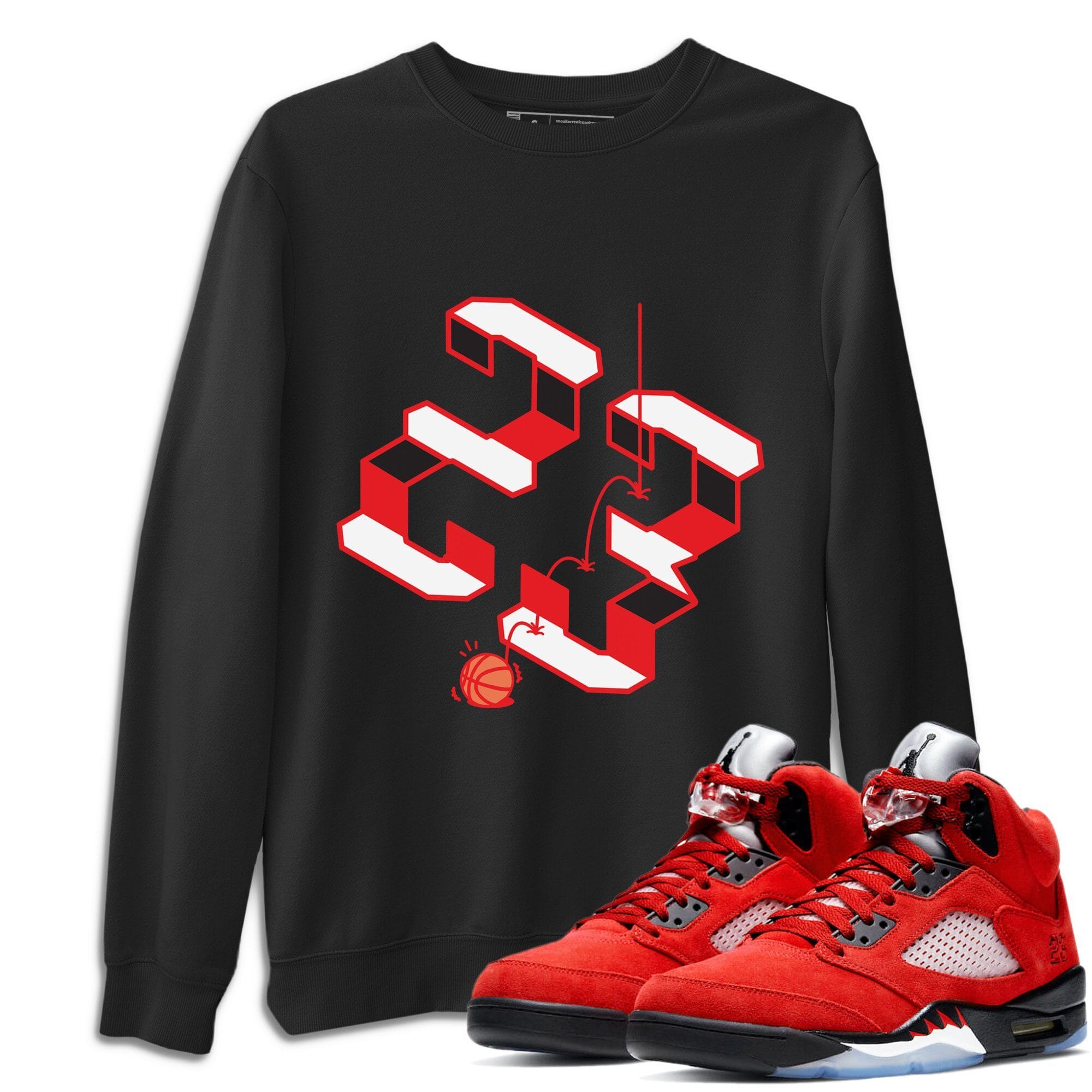 Steps Unisex Tops - Air Jordan 5 Raging Bull