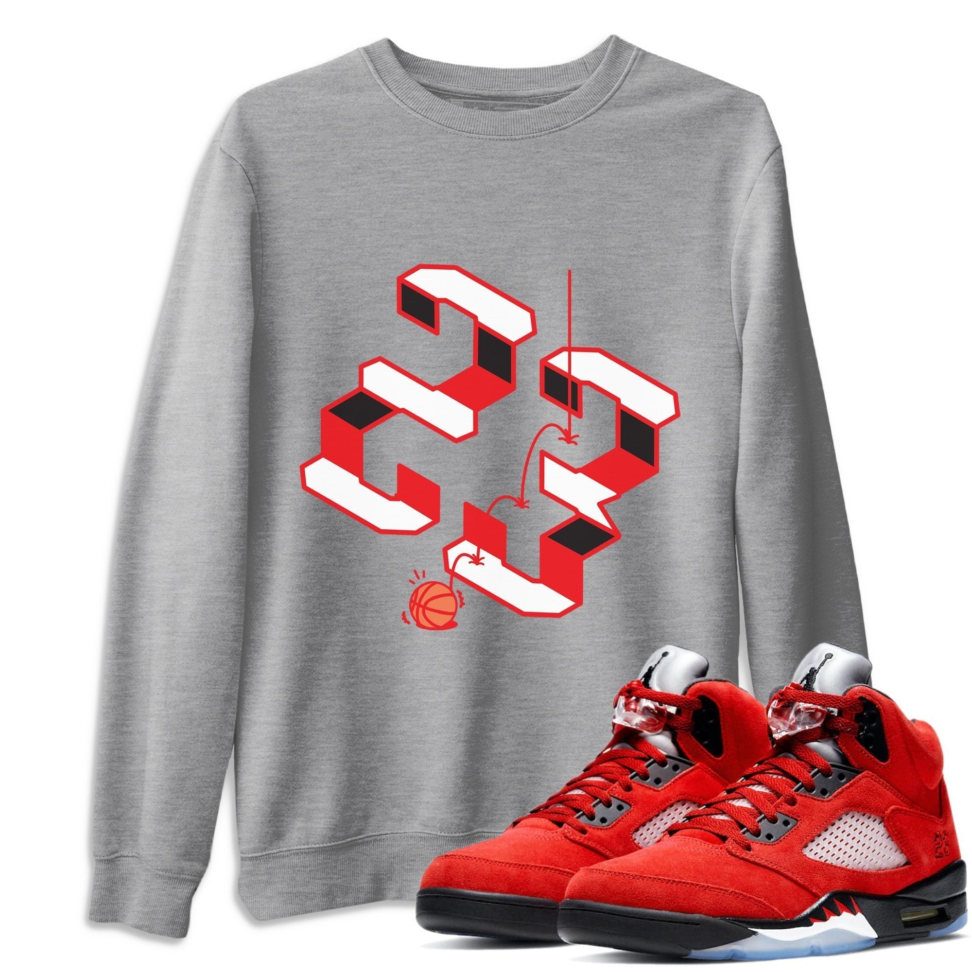 Steps Unisex Tops - Air Jordan 5 Raging Bull