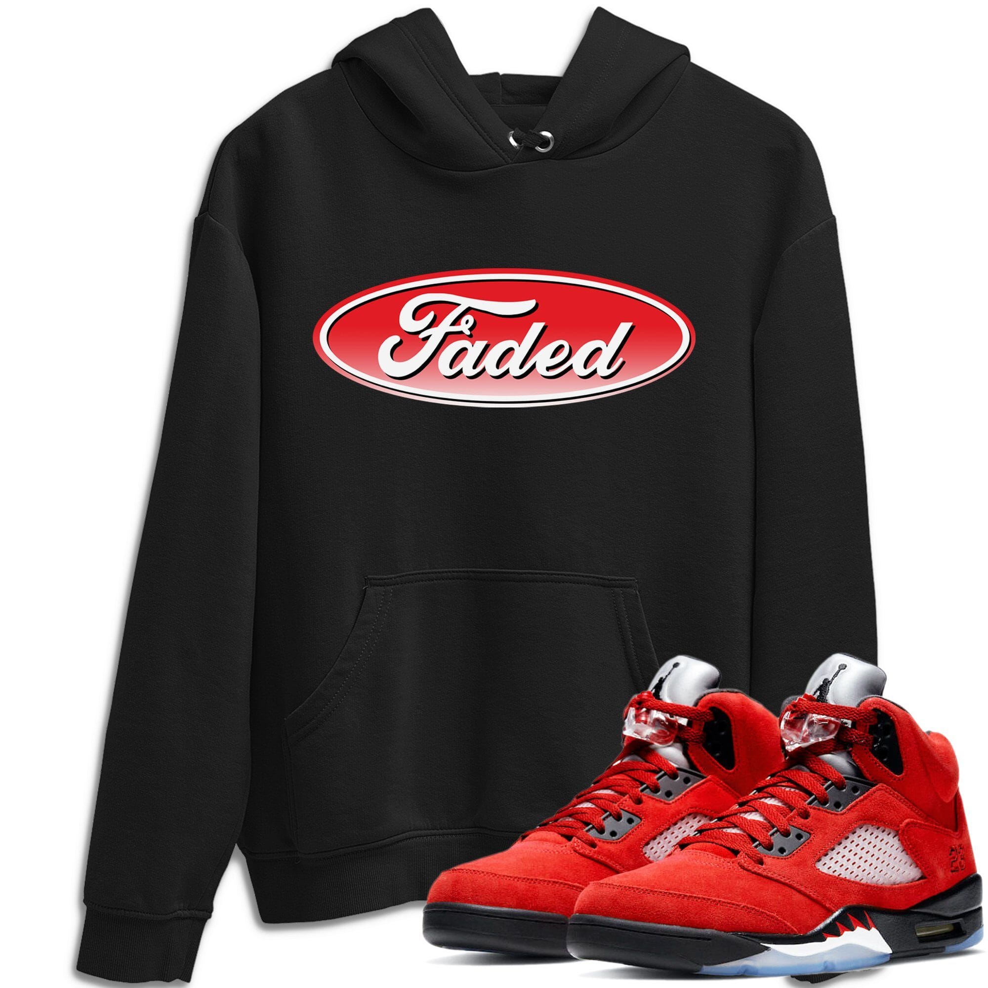 Faded Unisex Tops - Air Jordan 5 Raging Bull