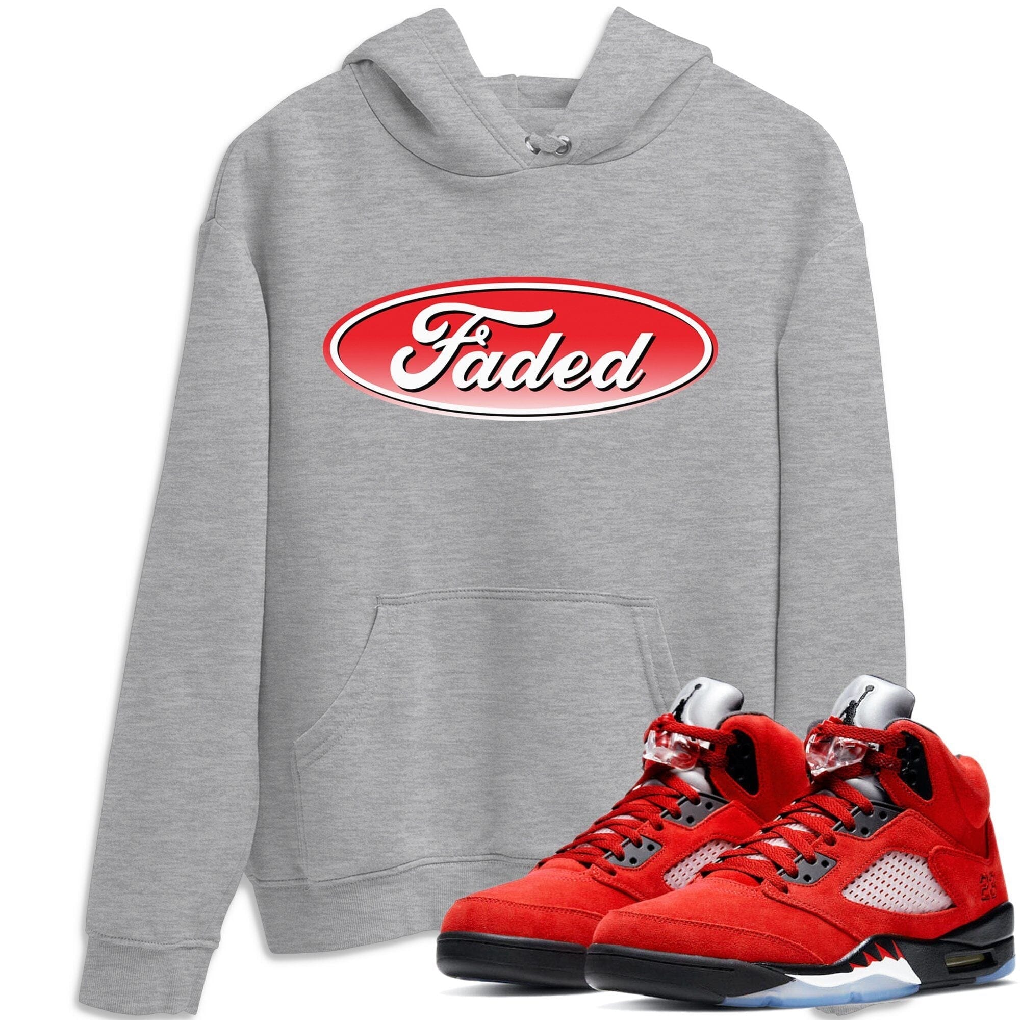 Faded Unisex Tops - Air Jordan 5 Raging Bull