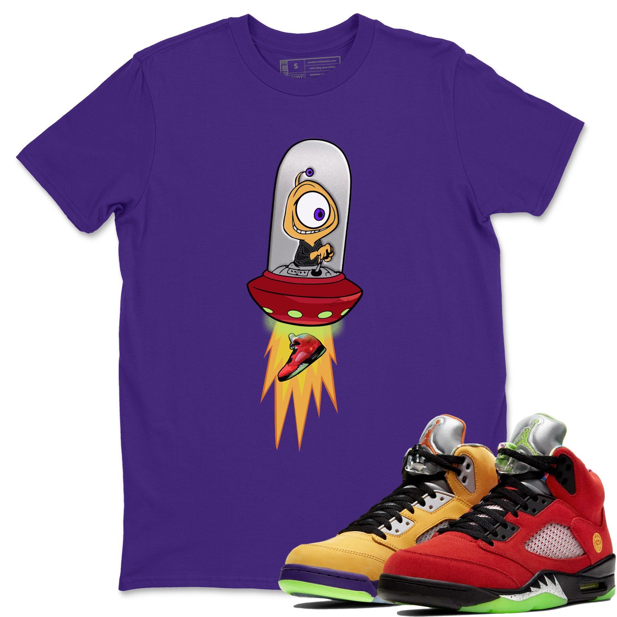 Alien Unisex Tops - Air Jordan 5 What The