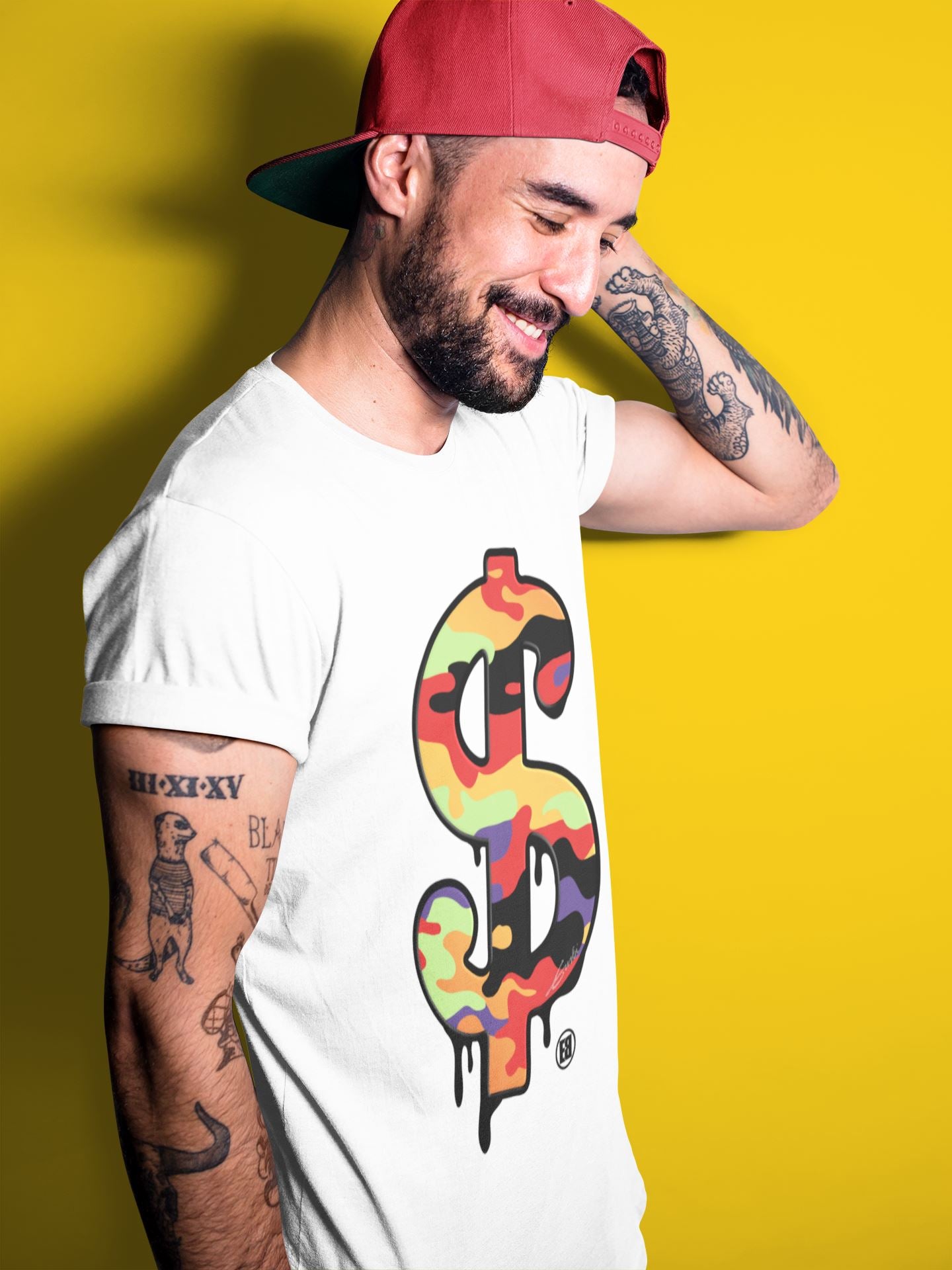 Dollar Camo Unisex Tops - Air Jordan 5 What The