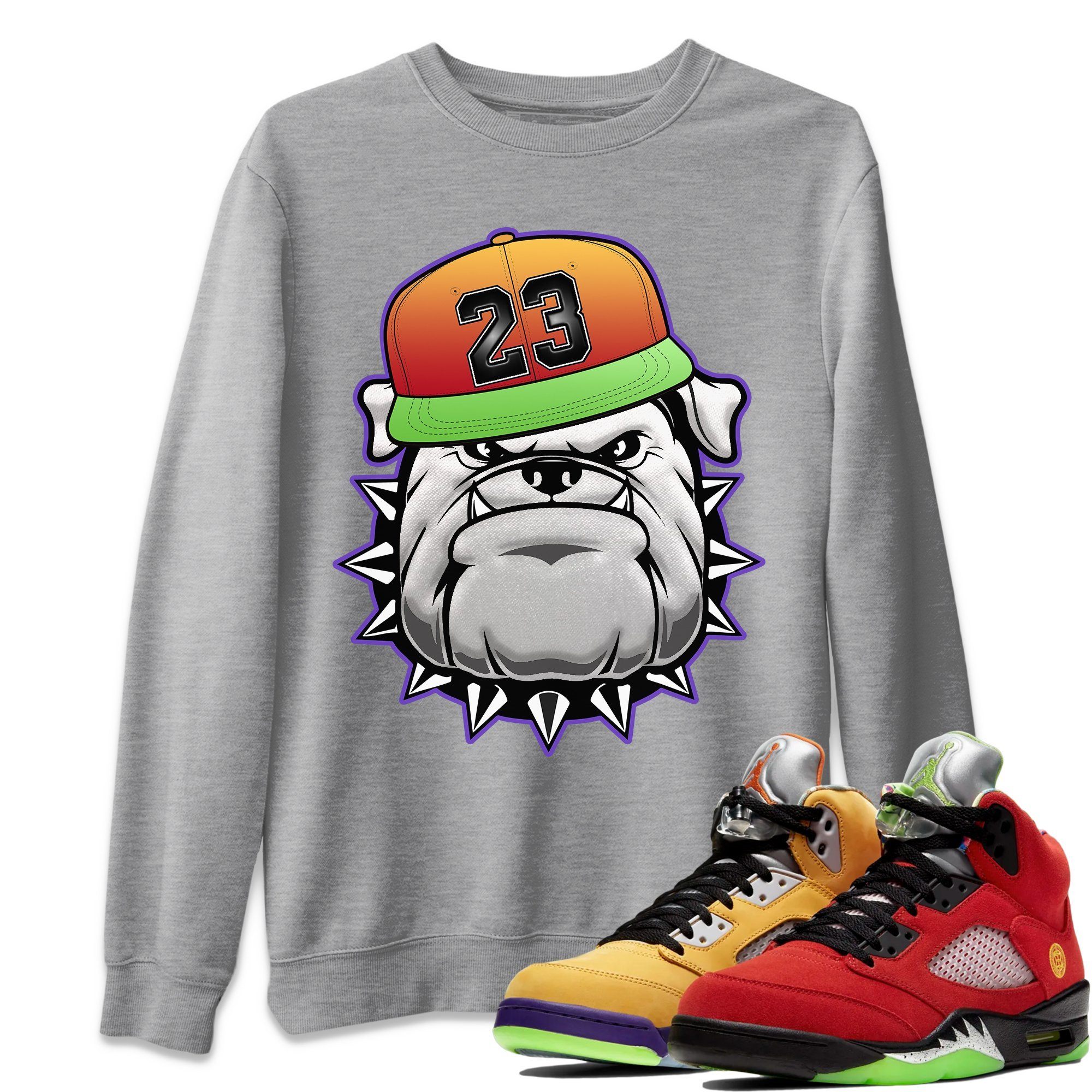 English Bulldog Unisex Tops - Air Jordan 5 What The