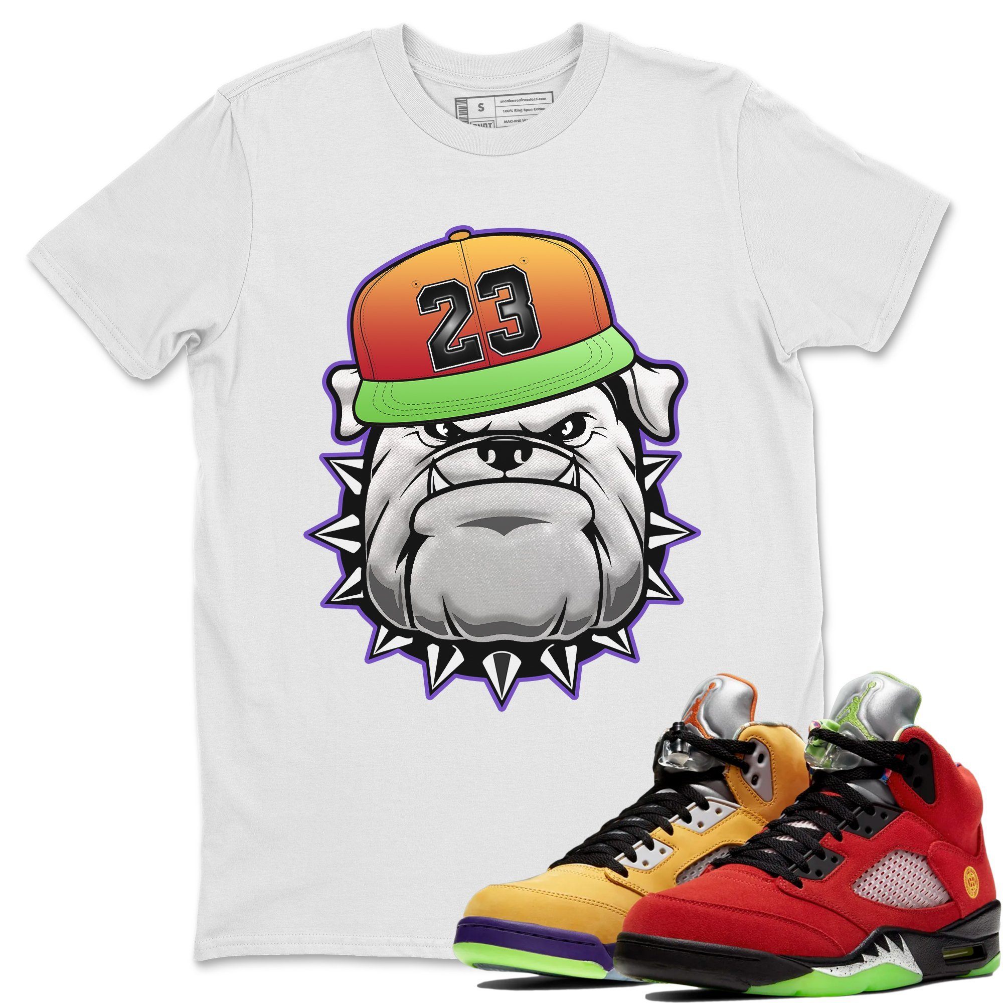 English Bulldog Unisex Tops - Air Jordan 5 What The