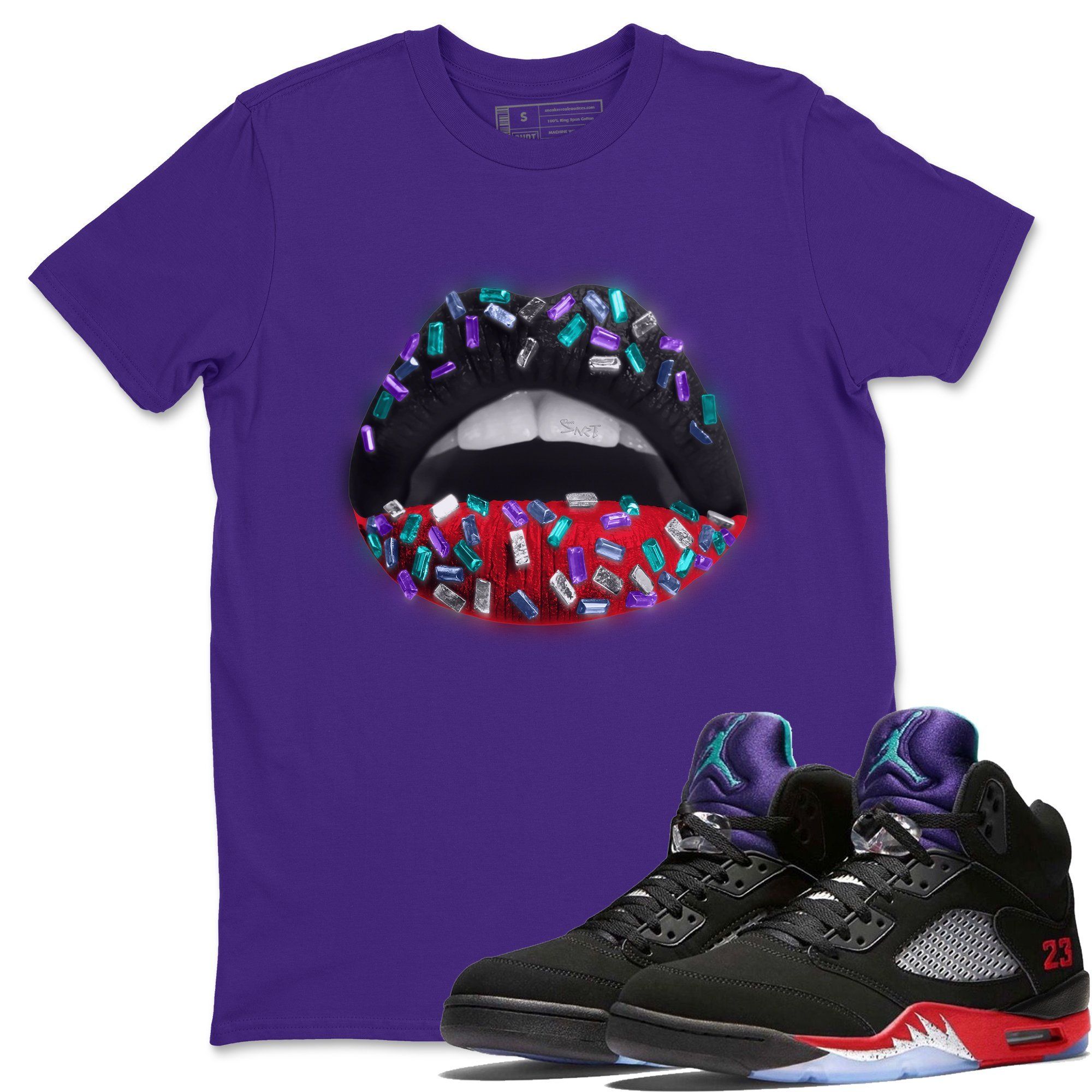 Lips Jewel Unisex Tops - Air Jordan 5 Top 3