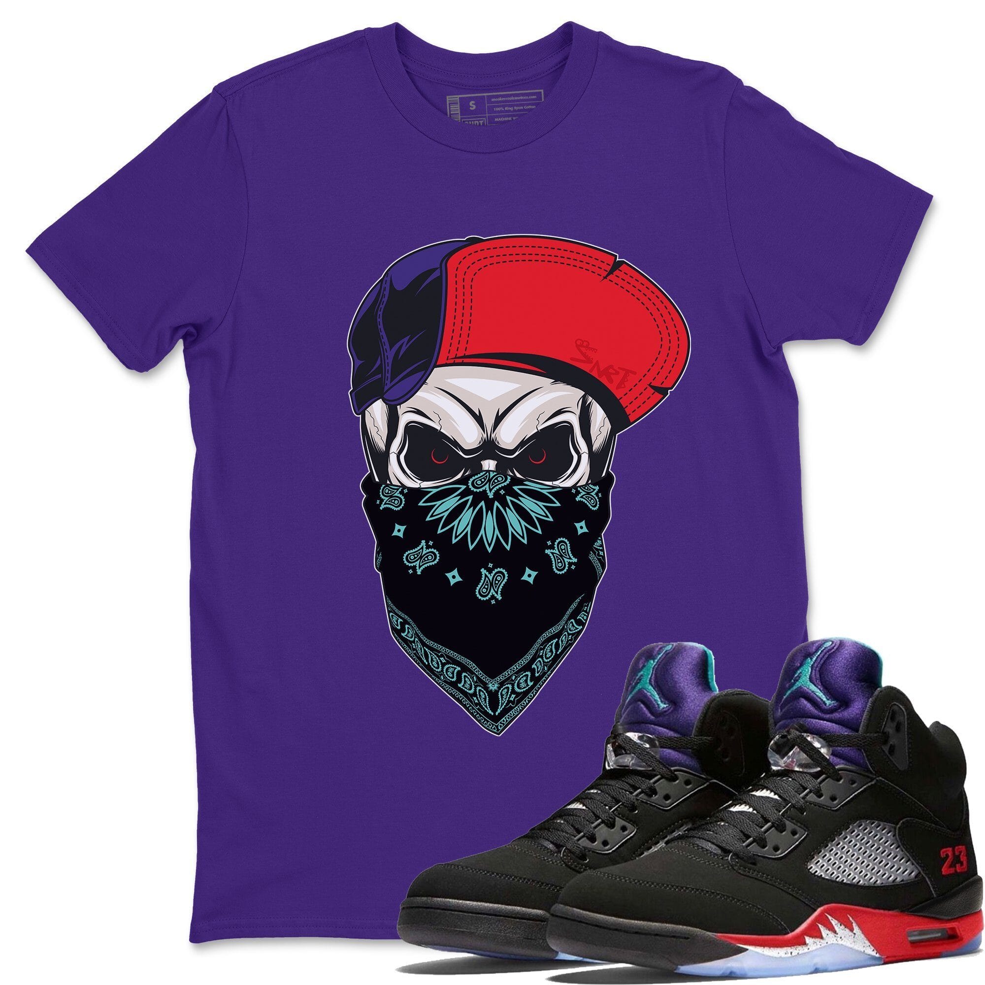 Skull Hat Mask Unisex Tops - Air Jordan 5 Top 3