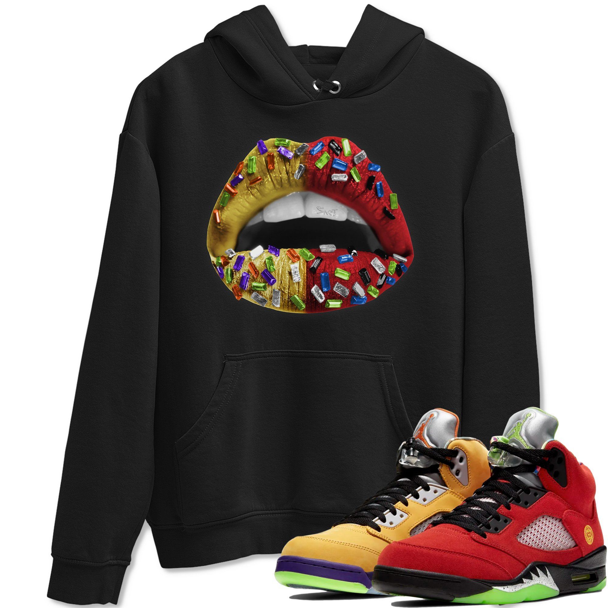 Lips Jewel Unisex Tops - Air Jordan 5 What The