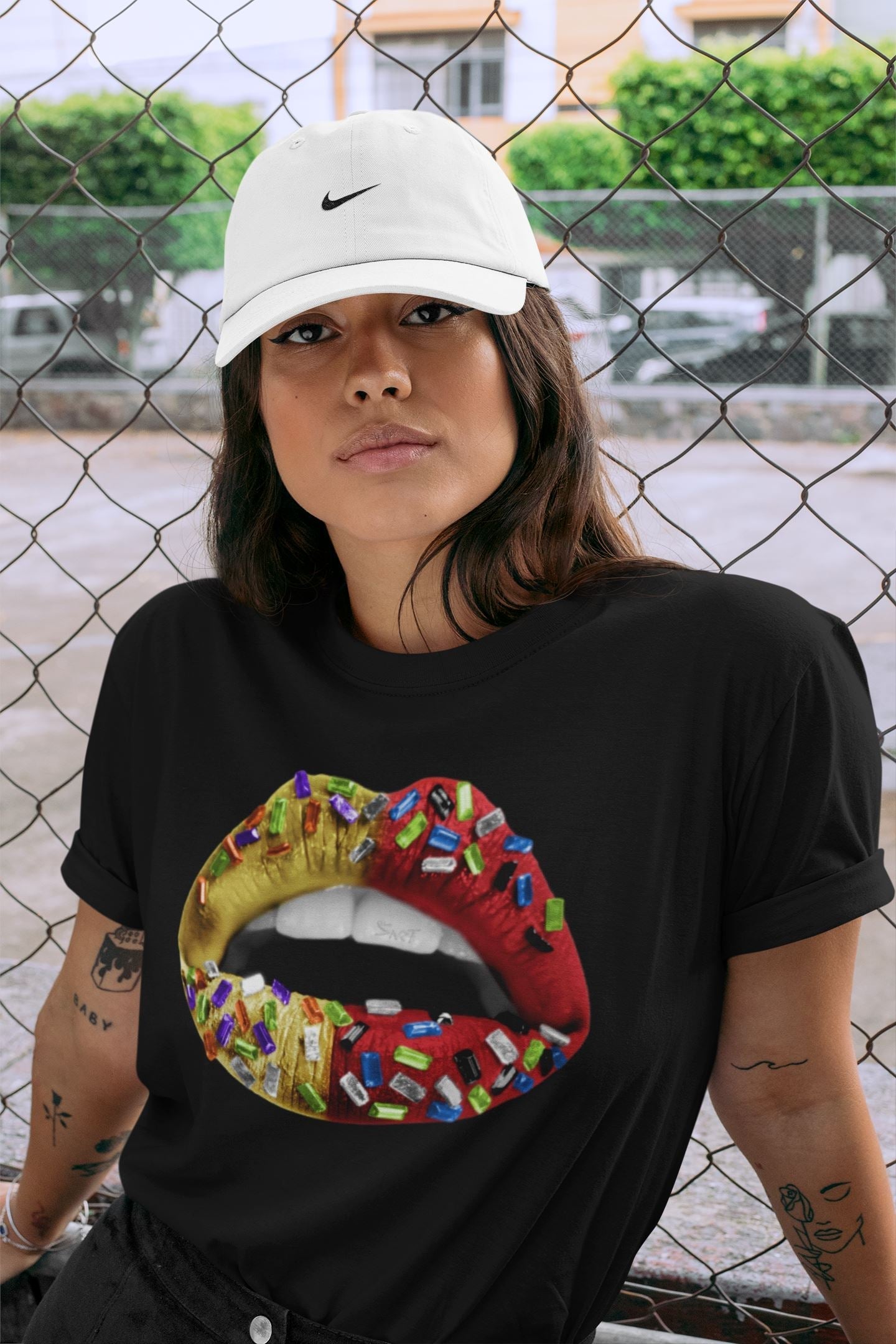 Lips Jewel Unisex Tops - Air Jordan 5 What The