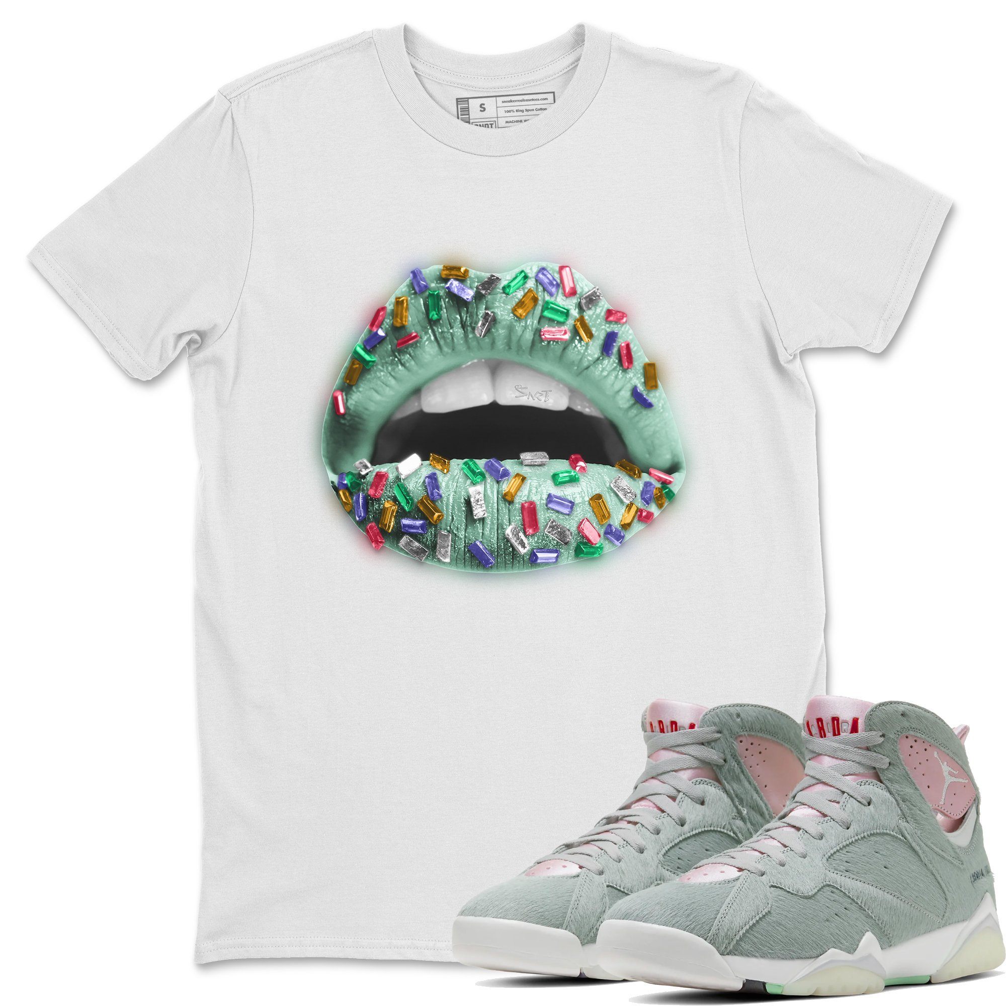 Laips Jewel Unisex Tops - Air Jordan 7 Hare
