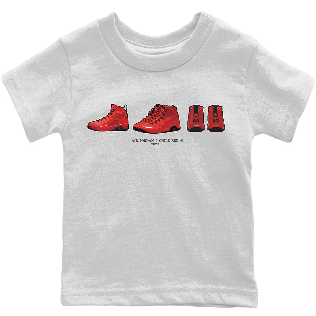snkmatch Prelude Kids Tops - Air Jordan 9 Chile Red