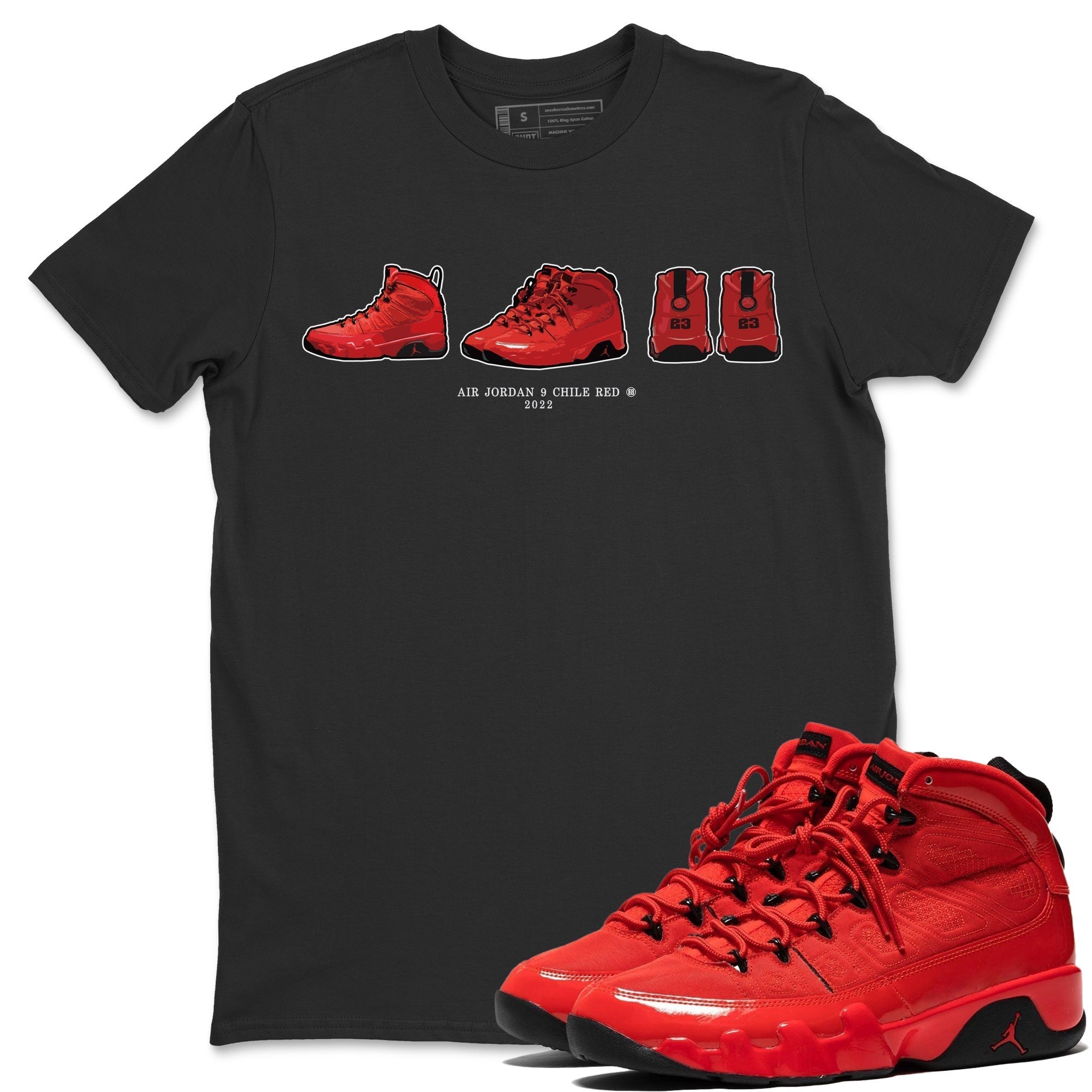 snkmatch Prelude Unisex Tops - Air Jordan 9 Chile Red