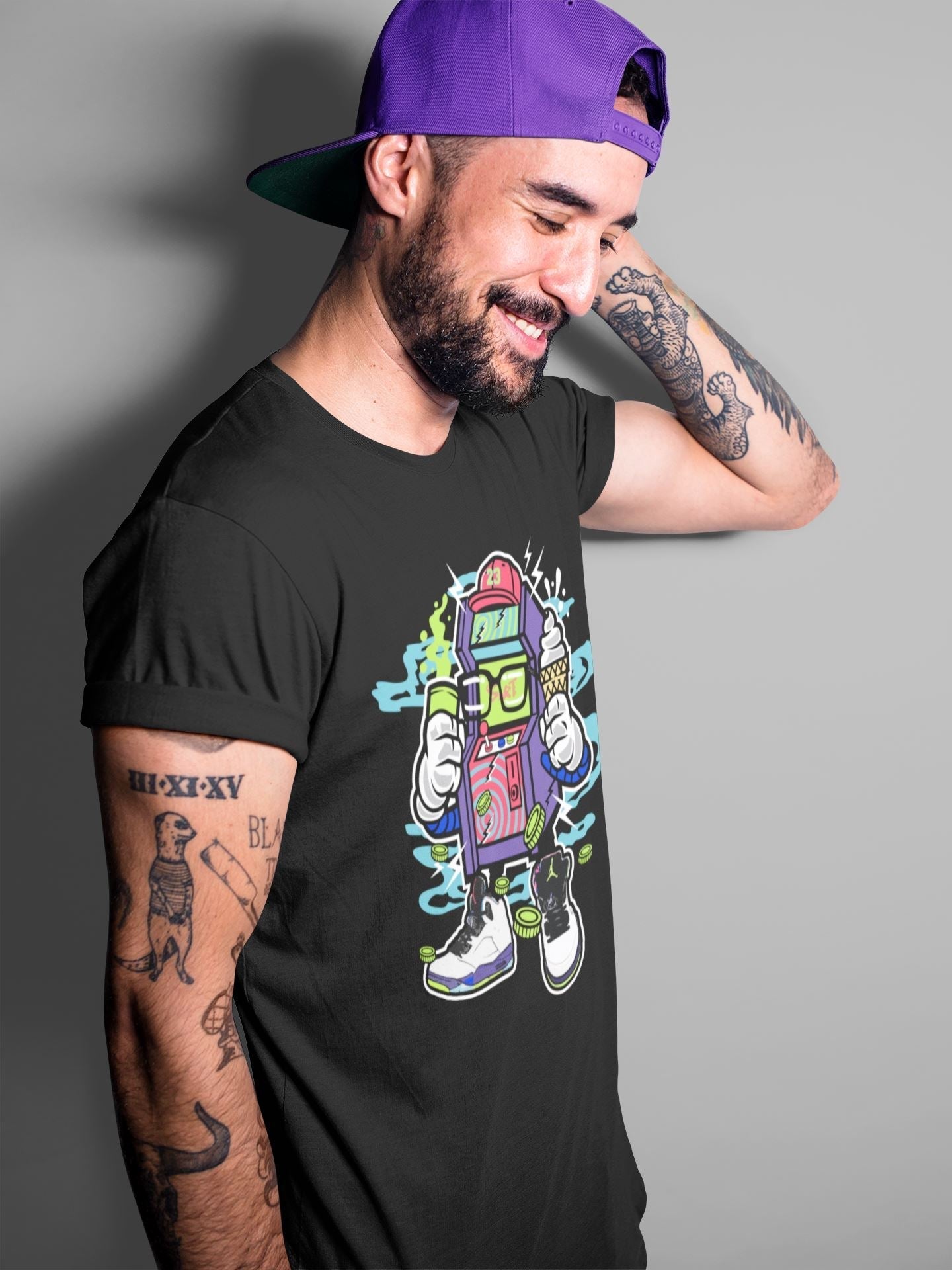 Arcade Game Machine Unisex Tops - Air Jordan 5 Ghost Green