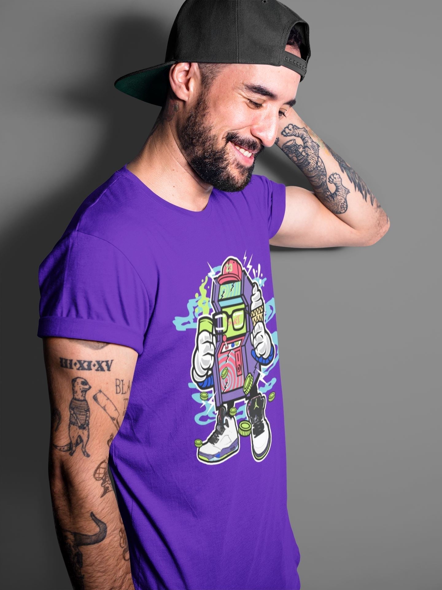 Arcade Game Machine Unisex Tops - Air Jordan 5 Ghost Green