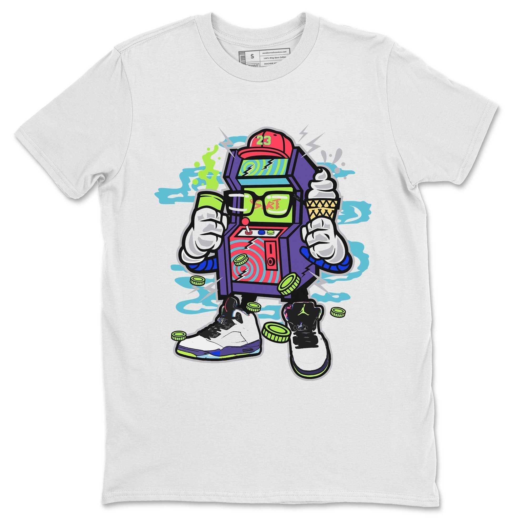Arcade Game Machine Unisex Tops - Air Jordan 5 Ghost Green
