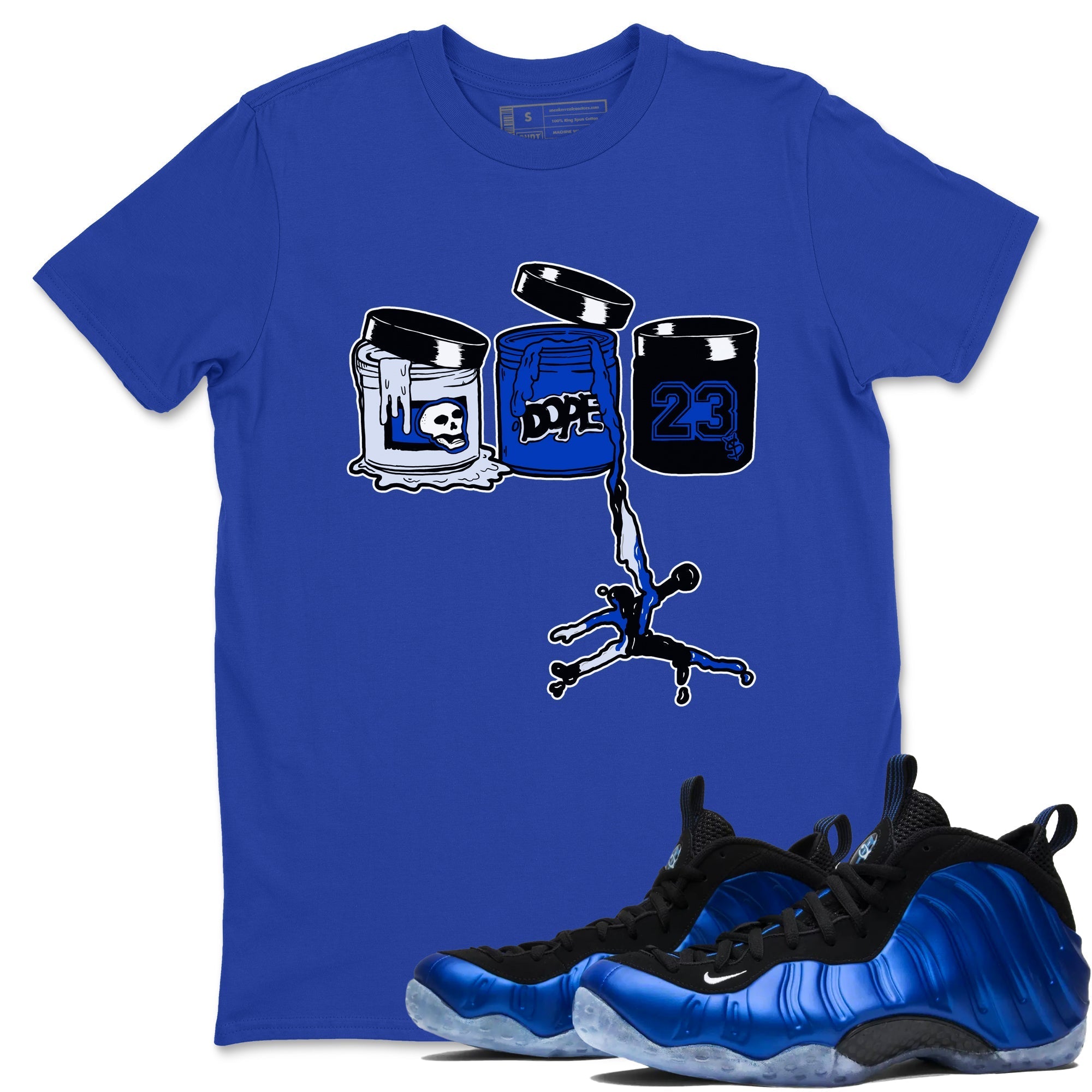 Jordan Paint snkmatch Tees - Air Foamposite One Royal
