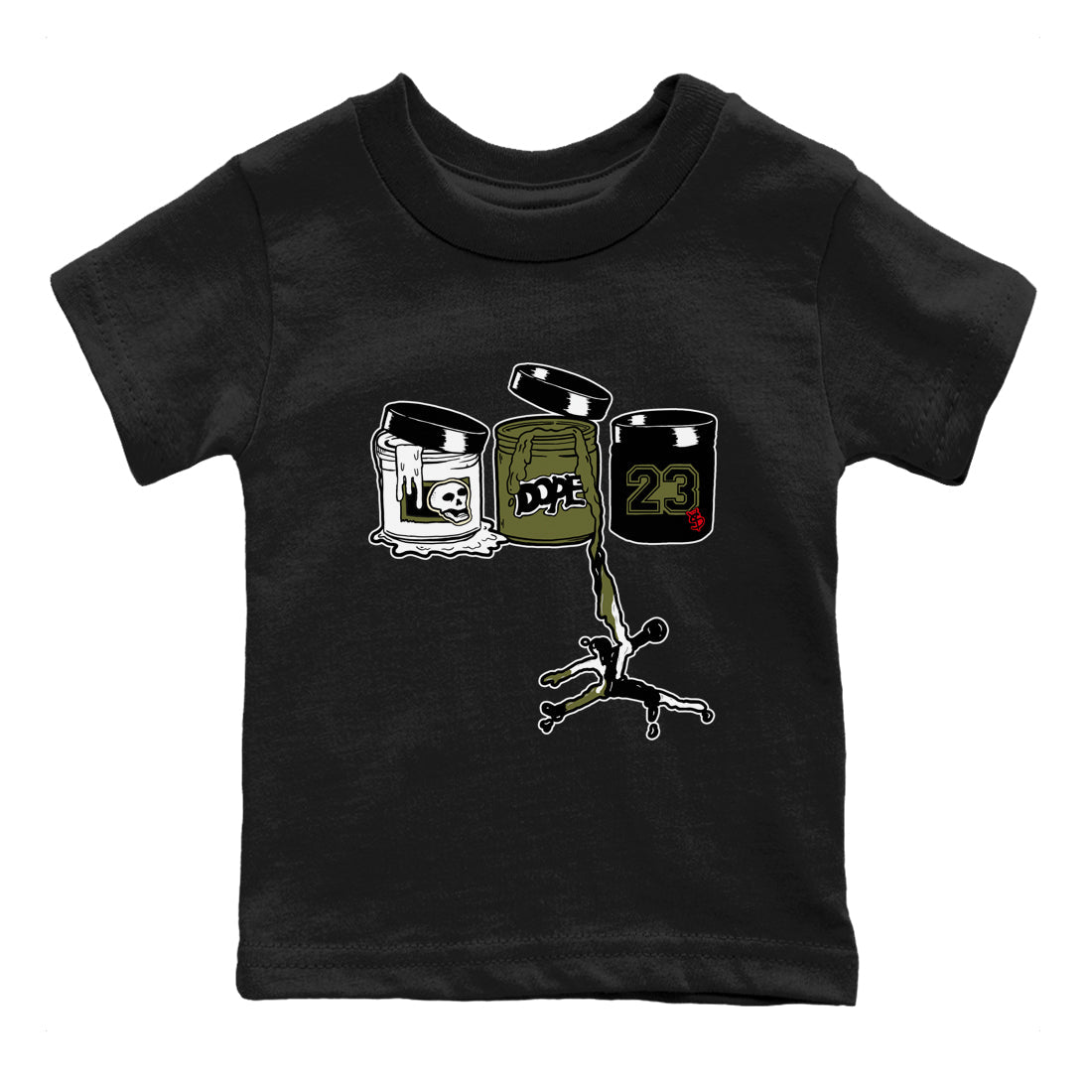 Jordan Paint snkmatch Tees Kids - Air Jordan 1 Travis Scott Medium Olive