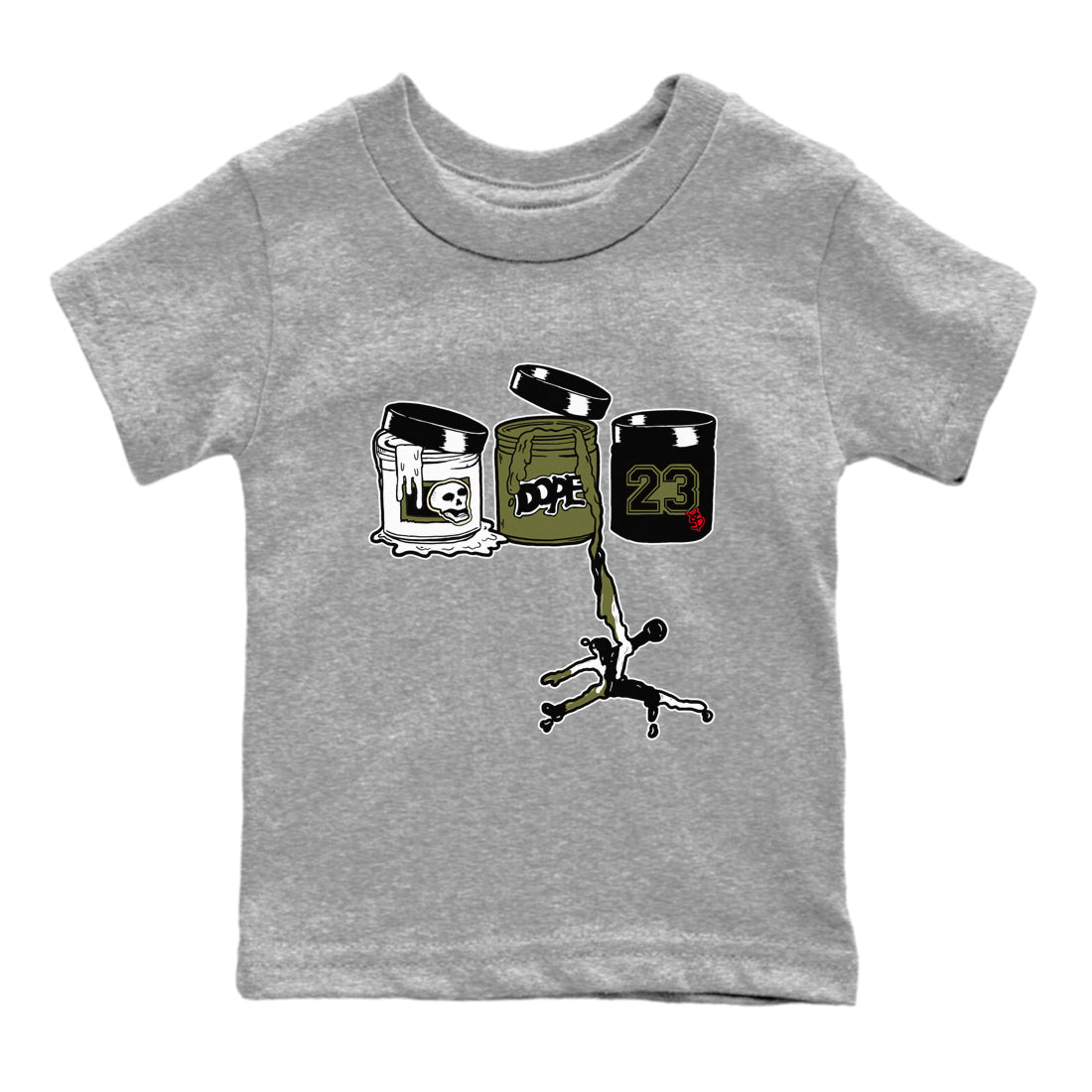 Jordan Paint snkmatch Tees Kids - Air Jordan 1 Travis Scott Medium Olive