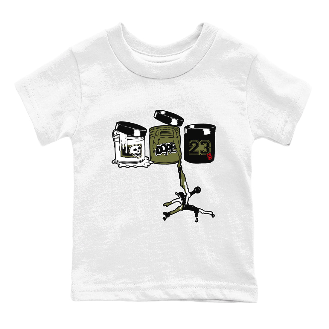 Jordan Paint snkmatch Tees Kids - Air Jordan 1 Travis Scott Medium Olive