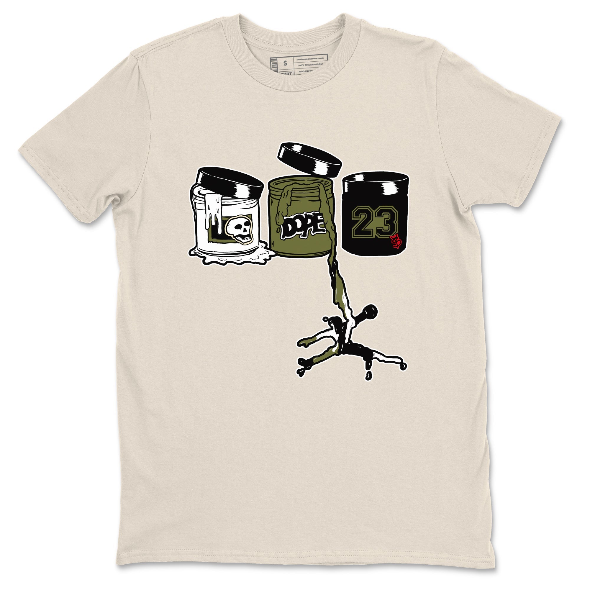 Jordan Paint snkmatch Tees - Air Jordan 1 Travis Scott Medium Olive