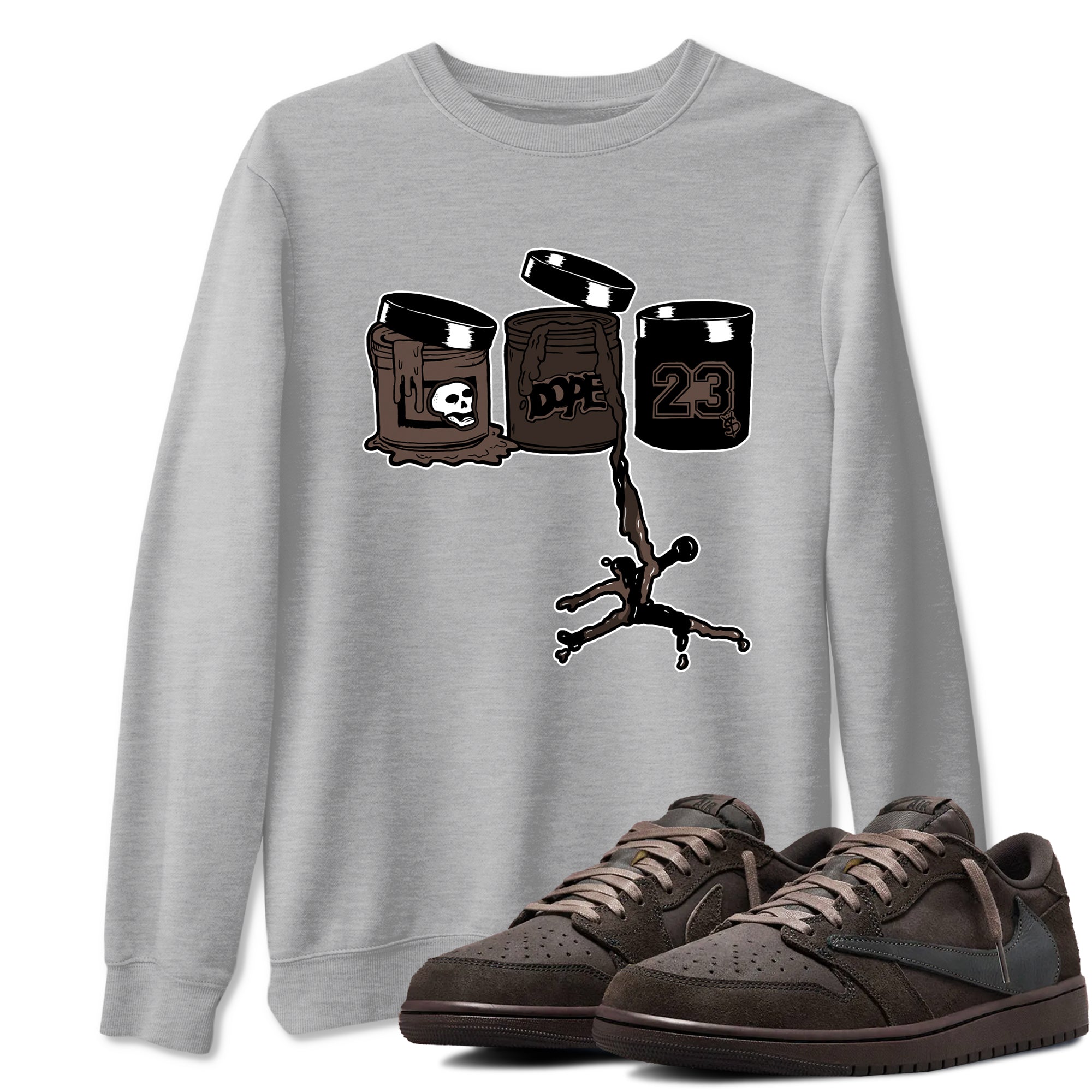 Jordan Paint snkmatch Tees - Air Jordan 1 Travis Scott Velvet Brown