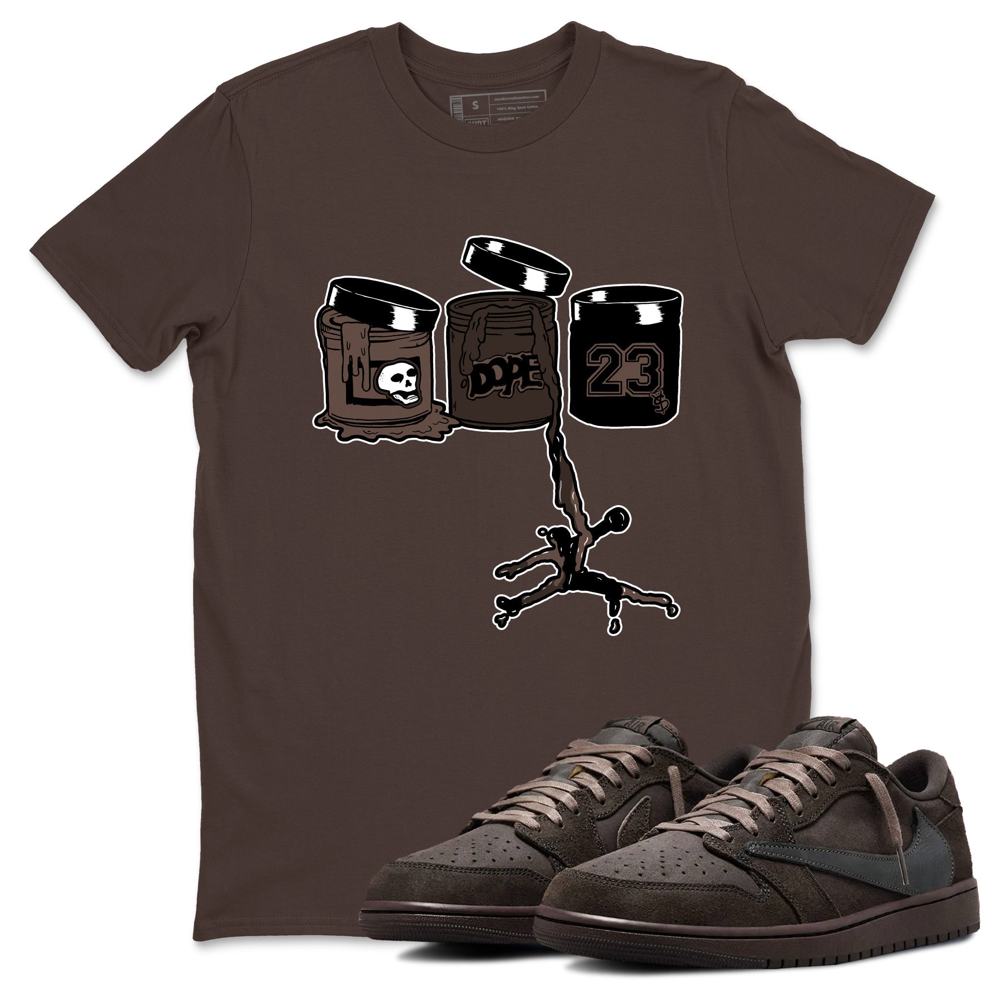 Jordan Paint snkmatch Tees - Air Jordan 1 Travis Scott Velvet Brown