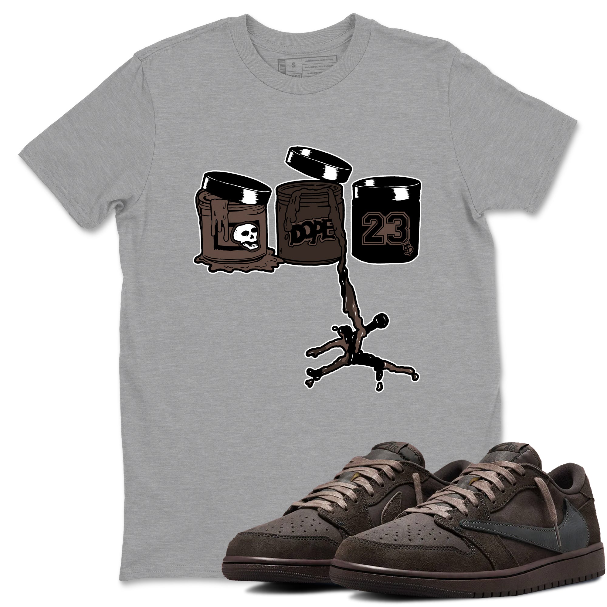 Jordan Paint snkmatch Tees - Air Jordan 1 Travis Scott Velvet Brown