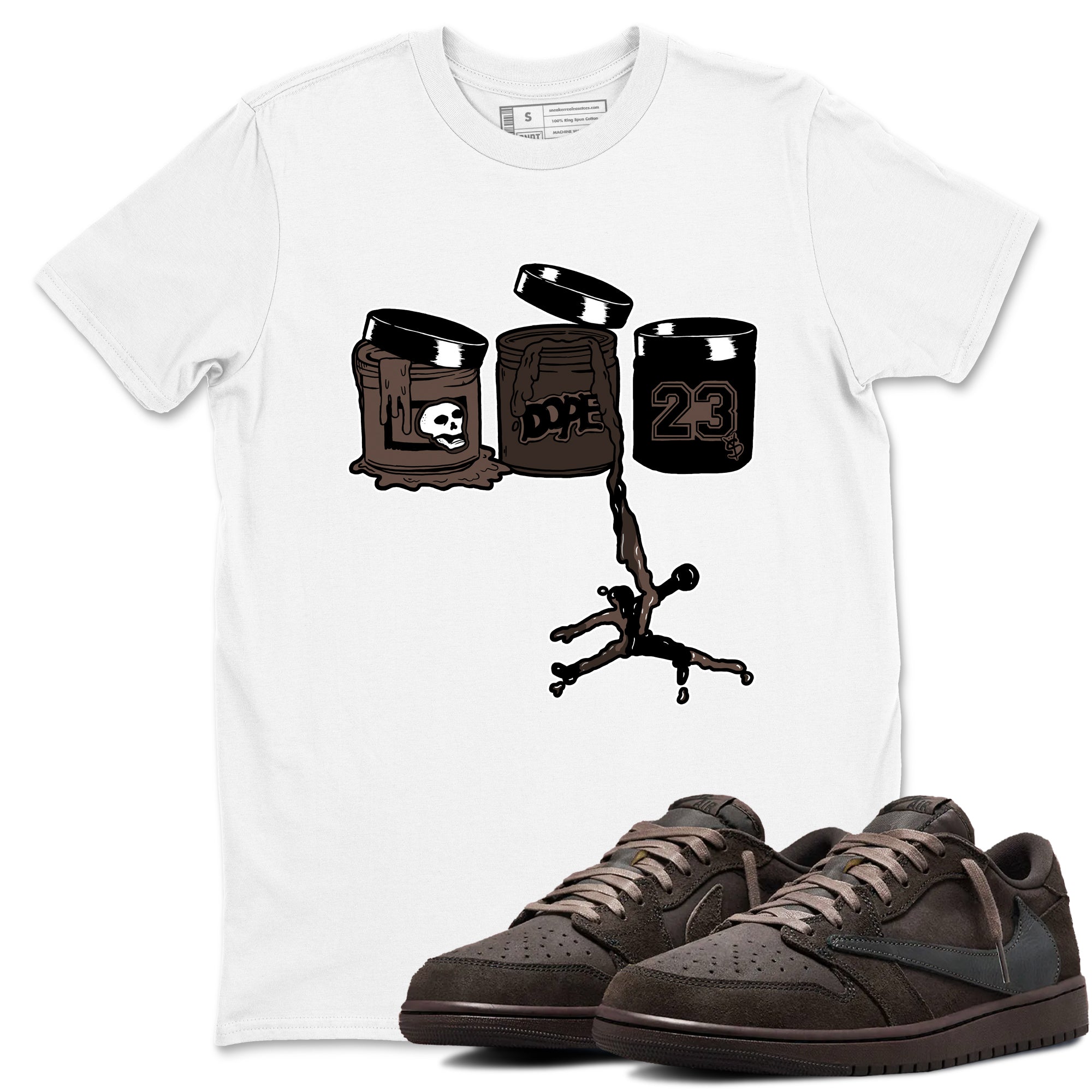 Jordan Paint snkmatch Tees - Air Jordan 1 Travis Scott Velvet Brown