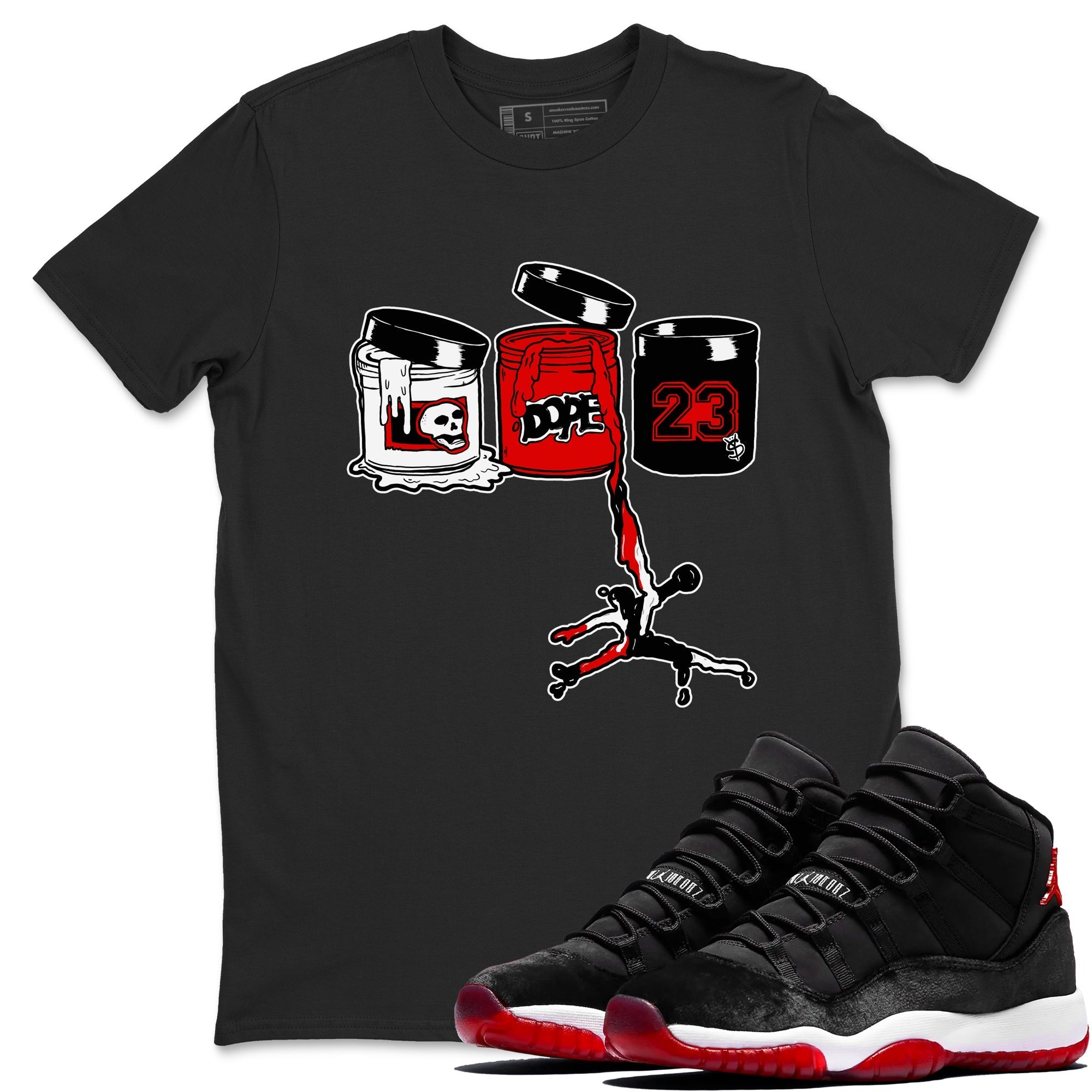 Jordan Paint snkmatch Tees - Air Jordan 11 Bred Velvet