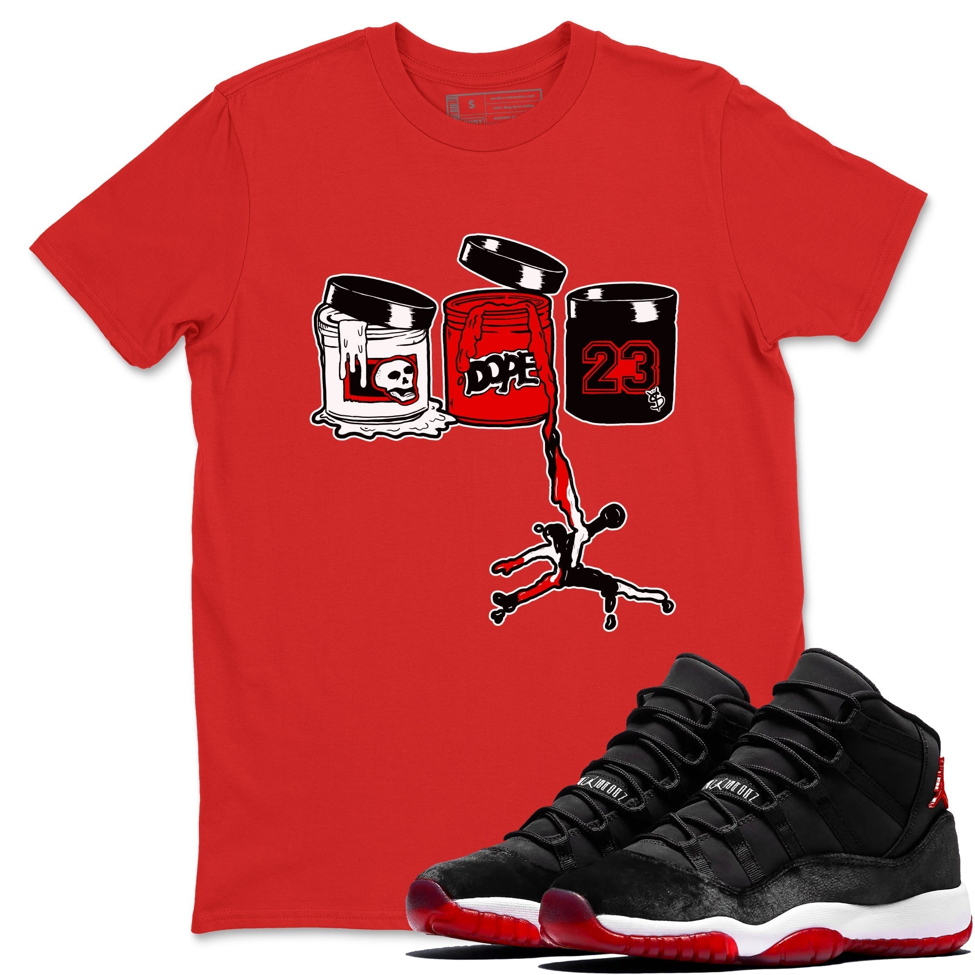Jordan Paint snkmatch Tees - Air Jordan 11 Bred Velvet