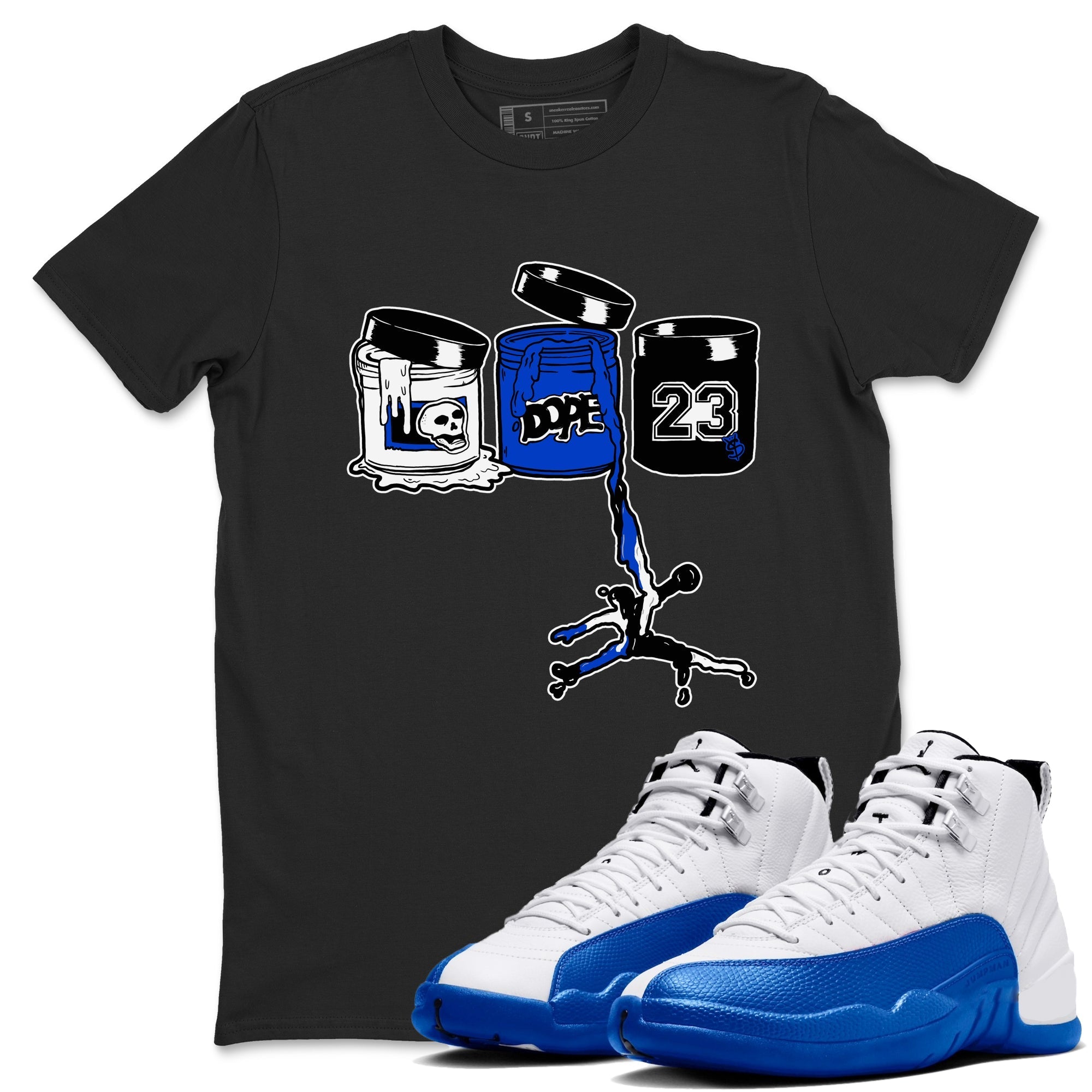 Jordan Paint snkmatch Tees - Air Jordan 12 Blueberry