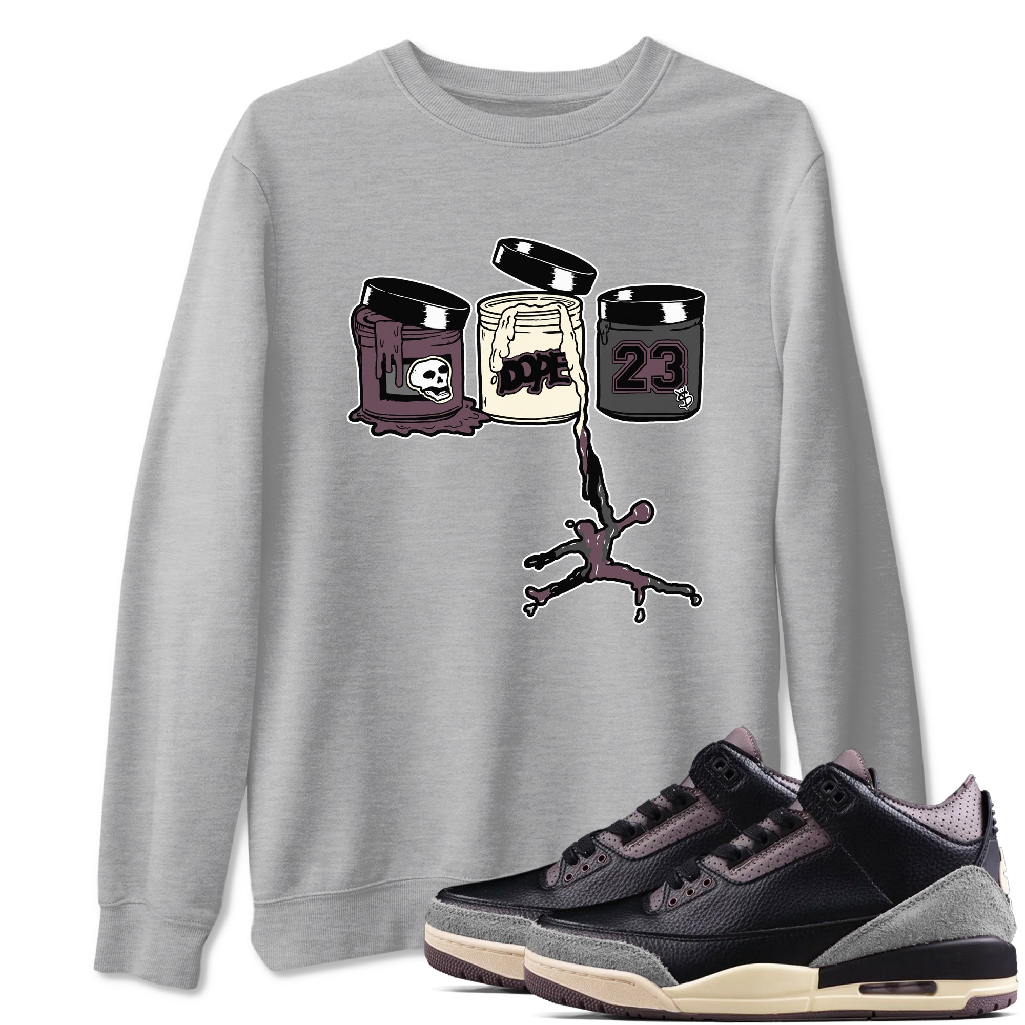 Jordan Paint snkmatch Tees - Air Jordan 3 A Ma Maniere x Black