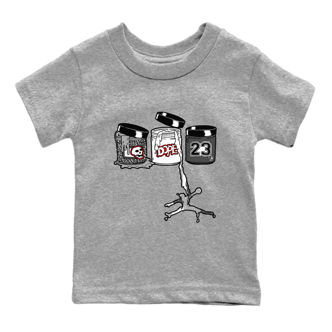Jordan Paint snkmatch Tees Kids - Air Jordan 3 Cement Grey