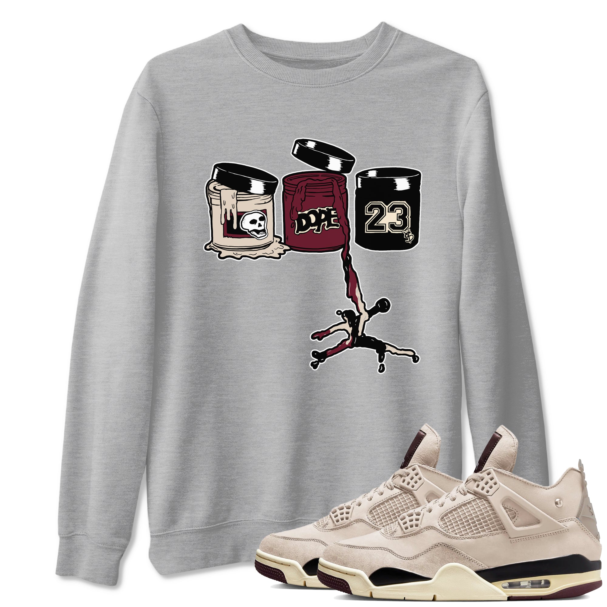 Jordan Paint snkmatch Tees - Air Jordan 4 A Ma Maniere x Fossil Stone