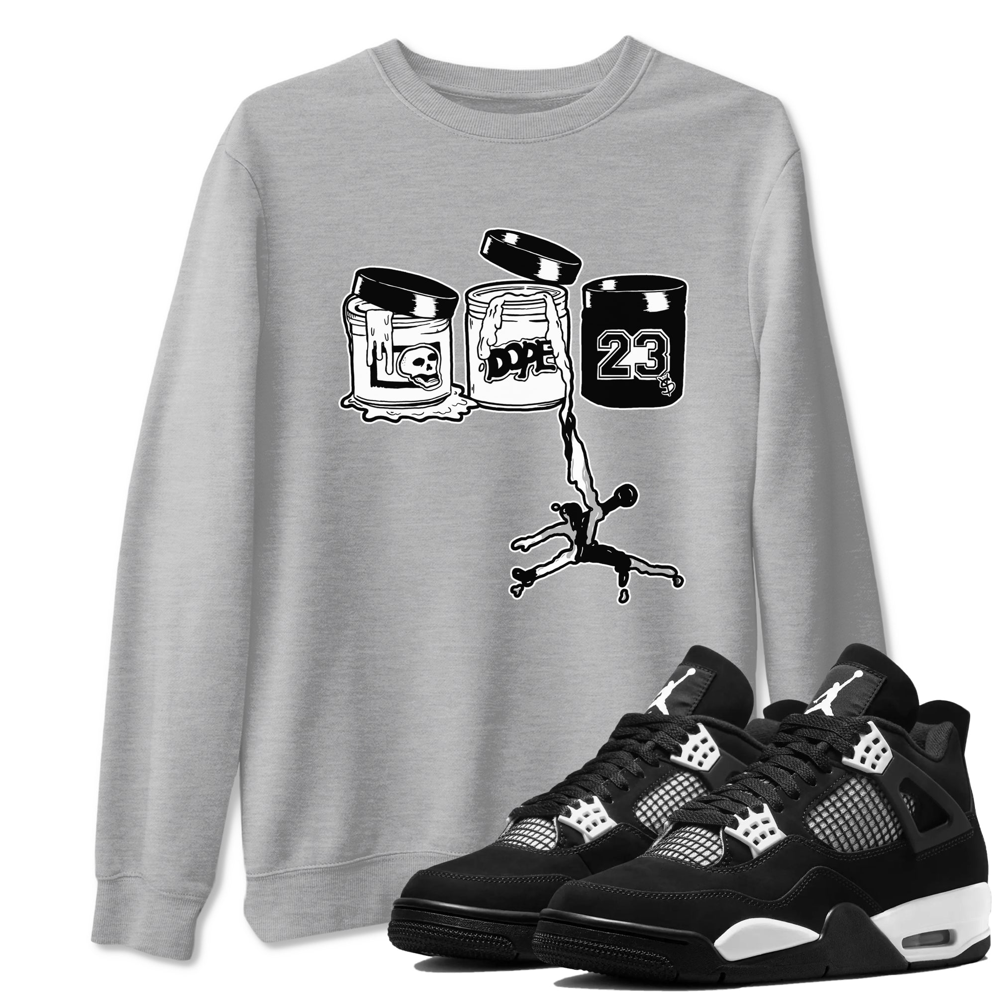Jordan Paint snkmatch Tees - Air Jordan 4 White Thunder