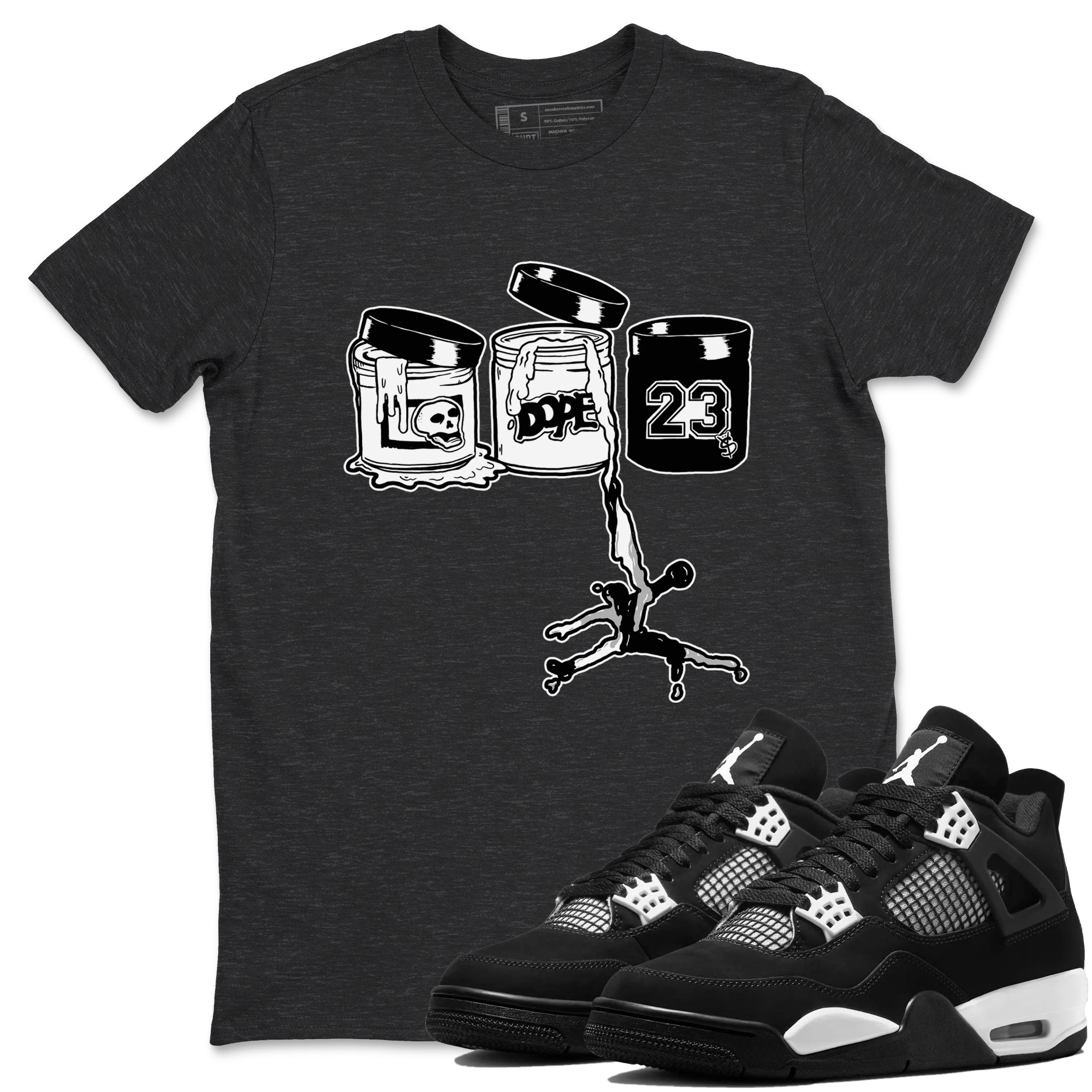 Jordan Paint snkmatch Tees - Air Jordan 4 White Thunder