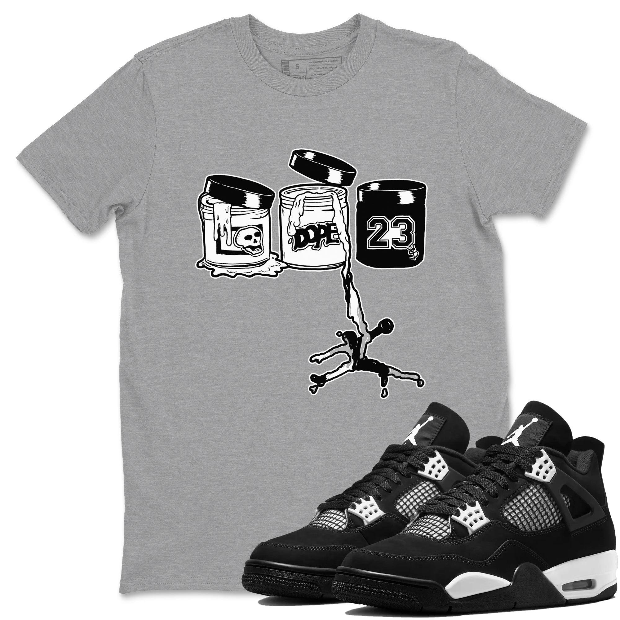 Jordan Paint snkmatch Tees - Air Jordan 4 White Thunder