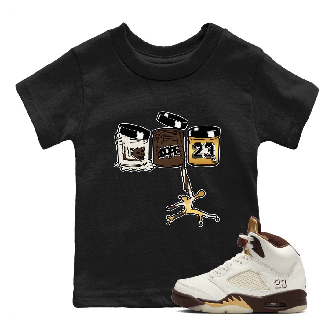 Jordan Paint snkmatch Tees Kids - Air Jordan 5 Golden Ticket