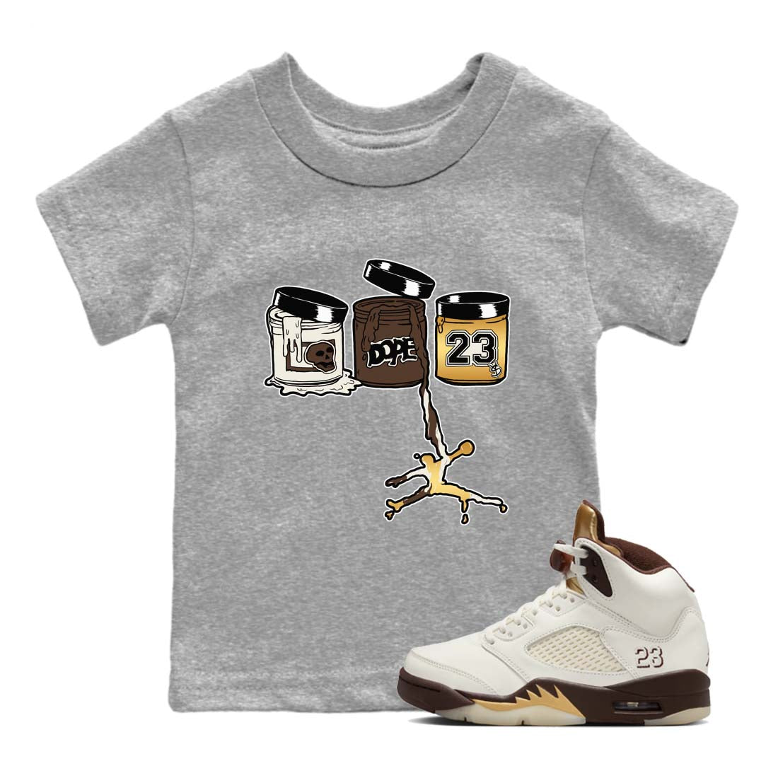 Jordan Paint snkmatch Tees Kids - Air Jordan 5 Golden Ticket